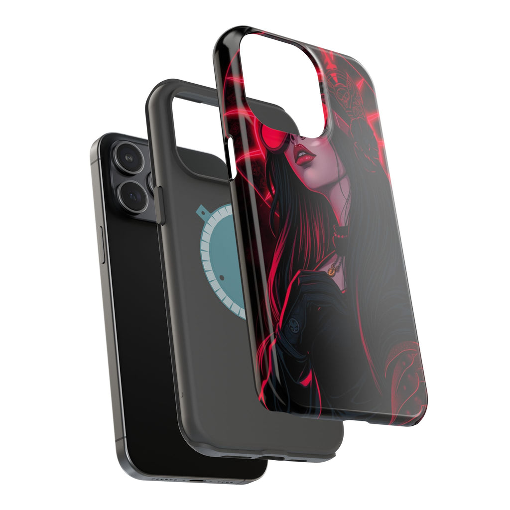 iPhone Black And Crimson Art Nouveau Female Slim Everyday Designer Case · iPhone