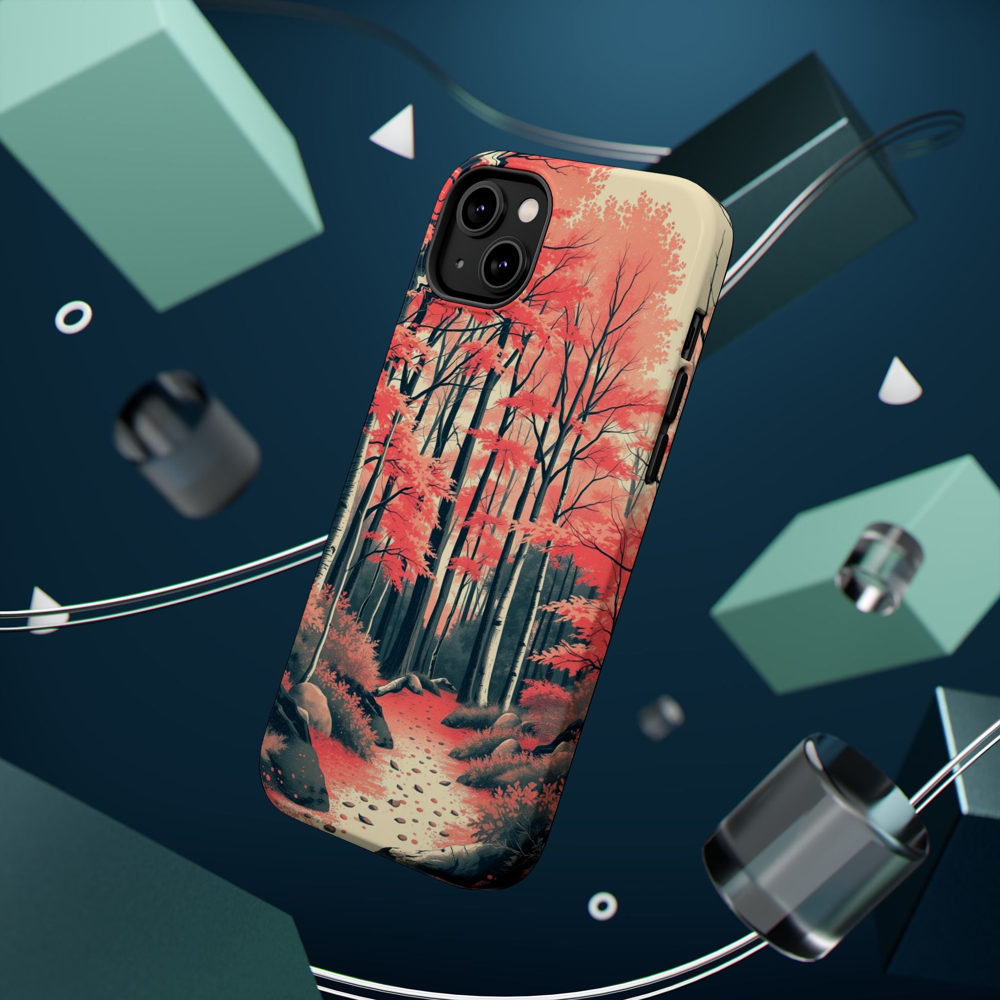 iPhone Autumn Forest Floor Risograph Print Slim iPhone Everyday · iPhone Case