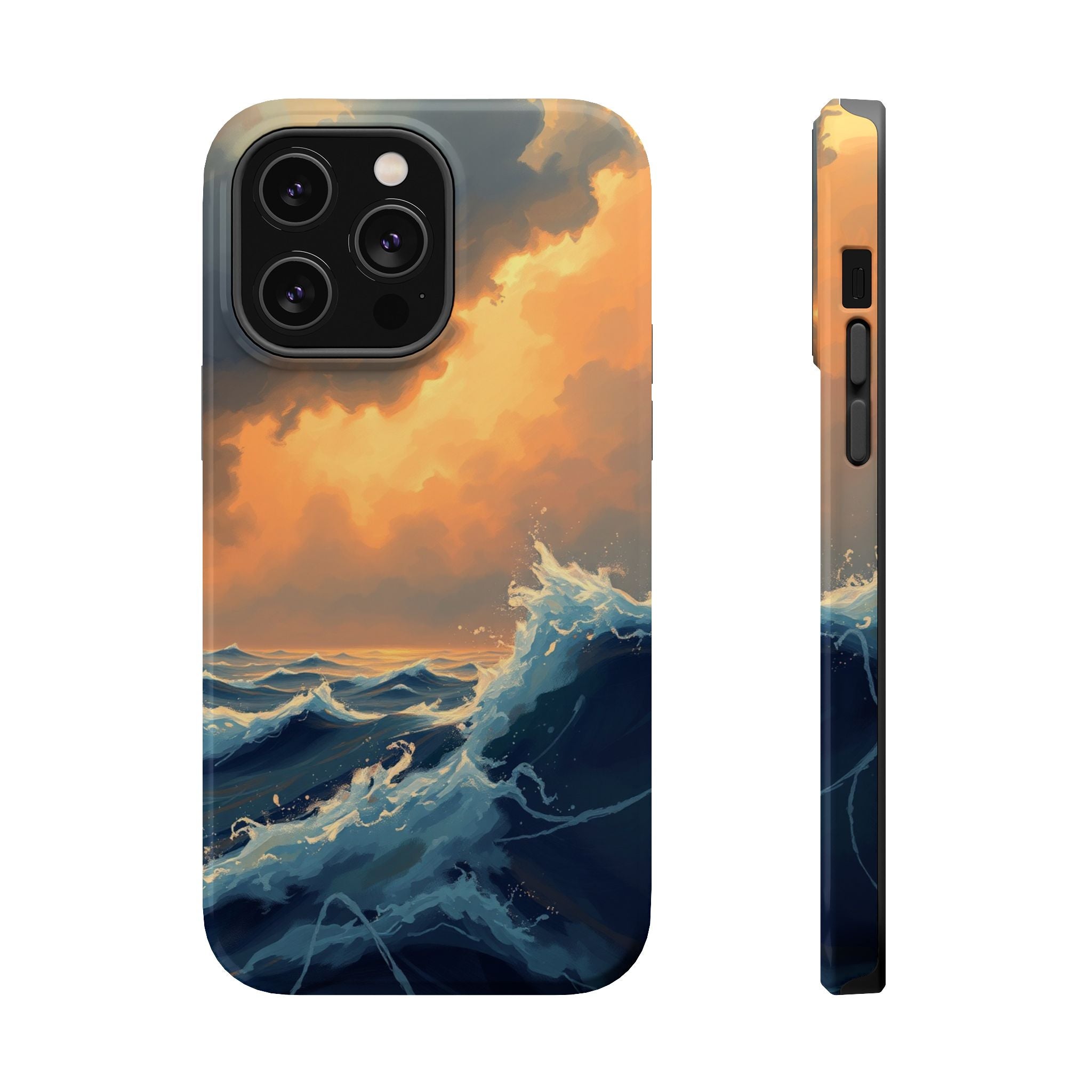 iPhone Sunset Amber And Peach Storm at Sea Slim iPhone Everyday · iPhone Case