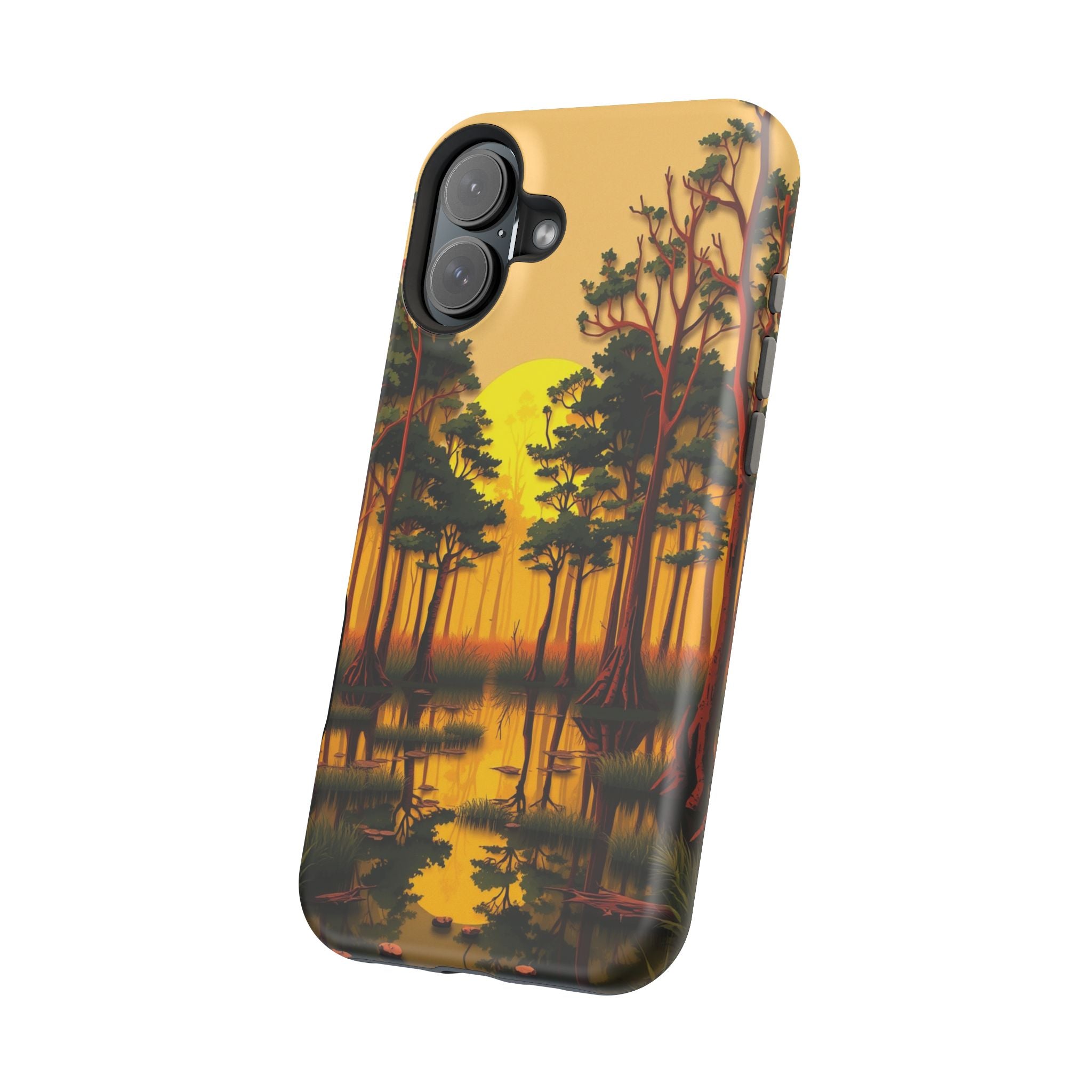 iPhone Earthy Cypress Swamp Design Bold Modern Everyday Snap Case · iPhone Case
