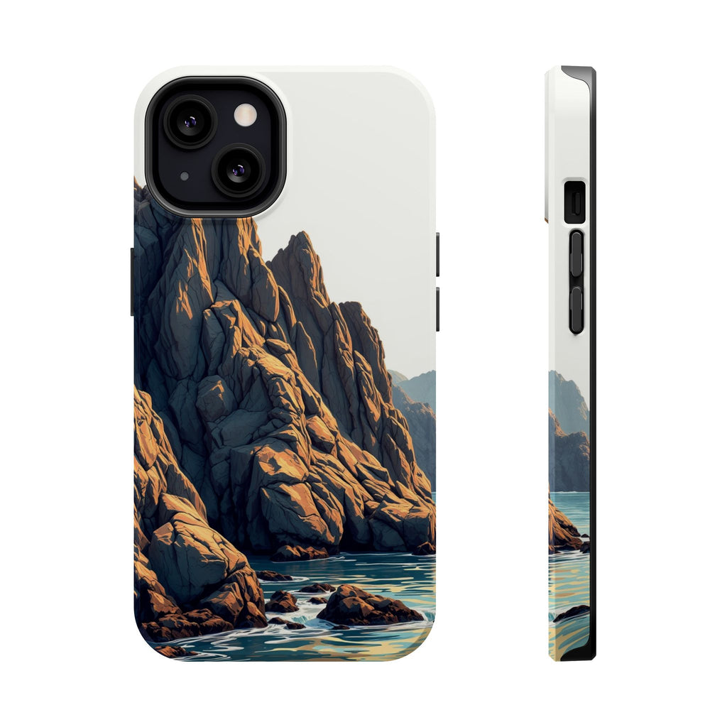 iPhone Mustard And Rust Rocky Coastline Slim Everyday iPhone Designer · iPhone C