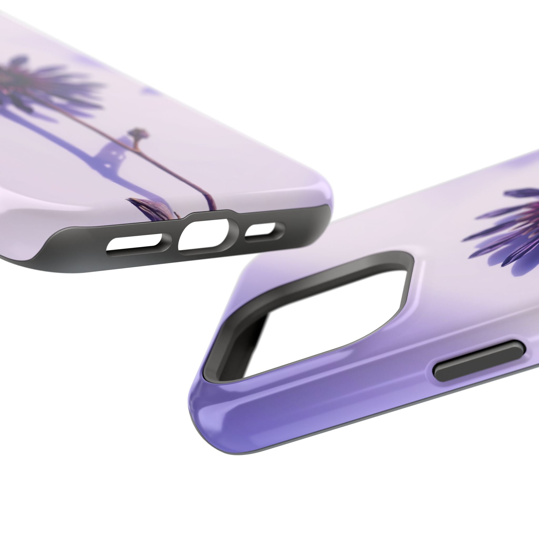 iPhone Indigo And Violet Dried Flower Flat Lay Soft iPhone Finish · iPhone Case