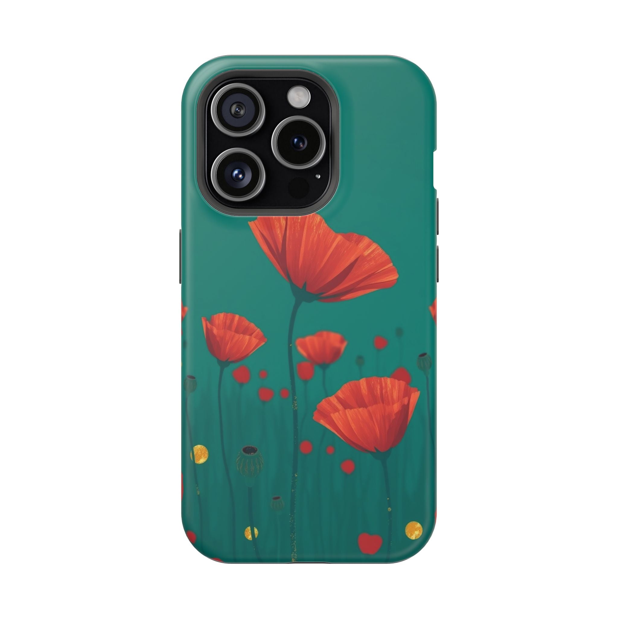 iPhone Earthy Poppy Field Design Bold Modern Everyday Snap Case · iPhone Case