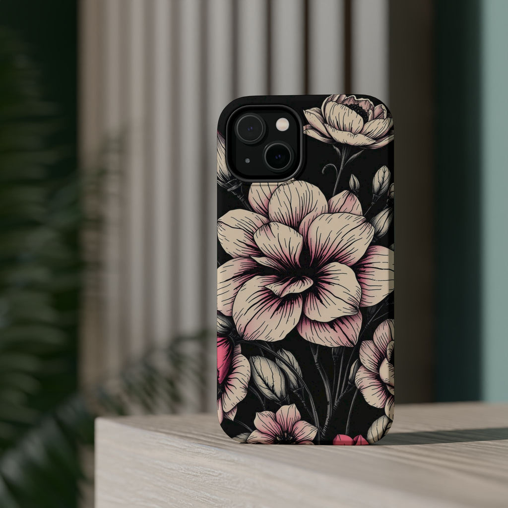 iPhone Floral Dark Academia Gothic Ink Slim Everyday Designer Case · iPhone Case