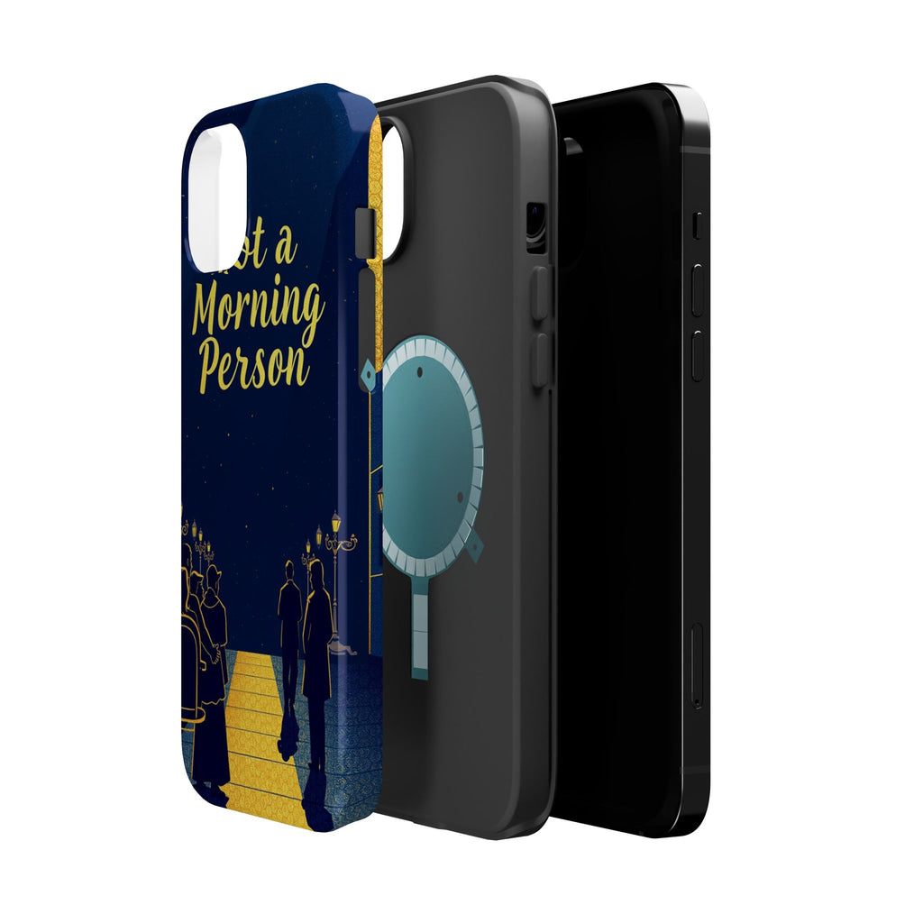 iPhone Midnight Blue And Silver Not a Morning Person Slim Snap Case · iPhone Cas
