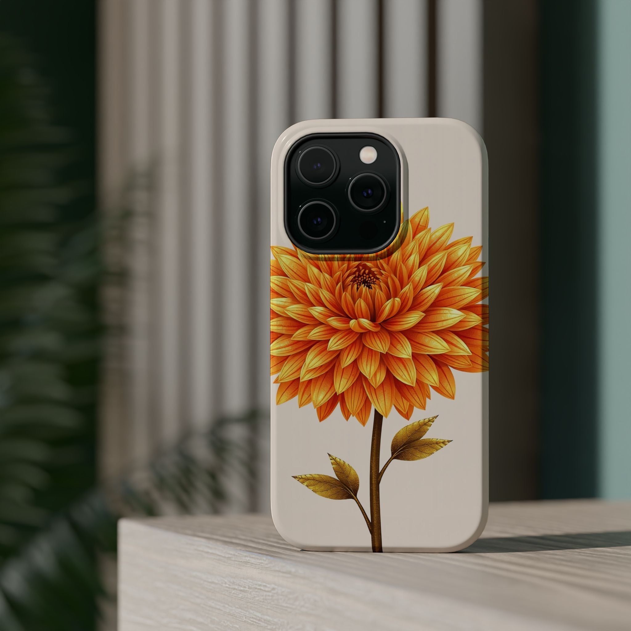 iPhone Chrysanthemum Classic Gold Foil Luxury Slim iPhone Everyday · iPhone Case