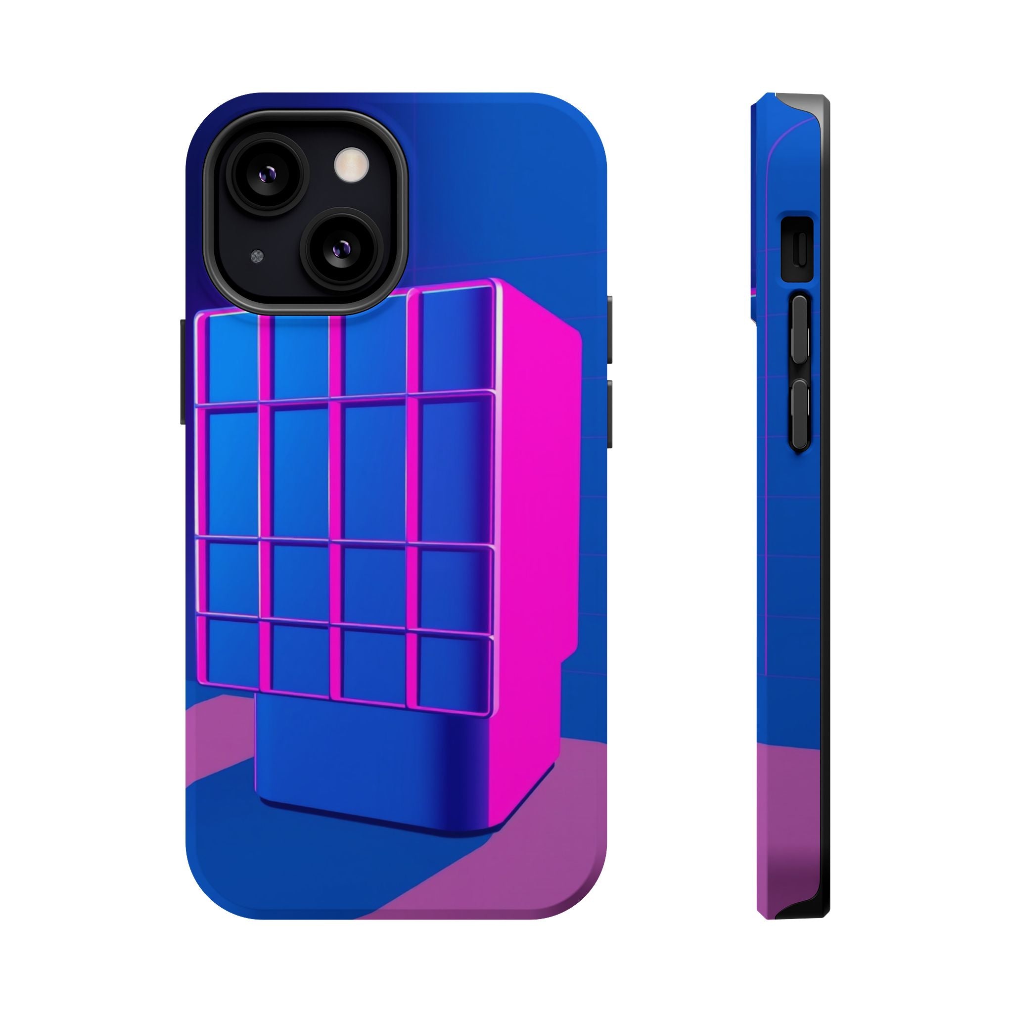 iPhone Earthy 80s Grid Synthwave Design Slim Everyday Designer Case · iPhone Cas
