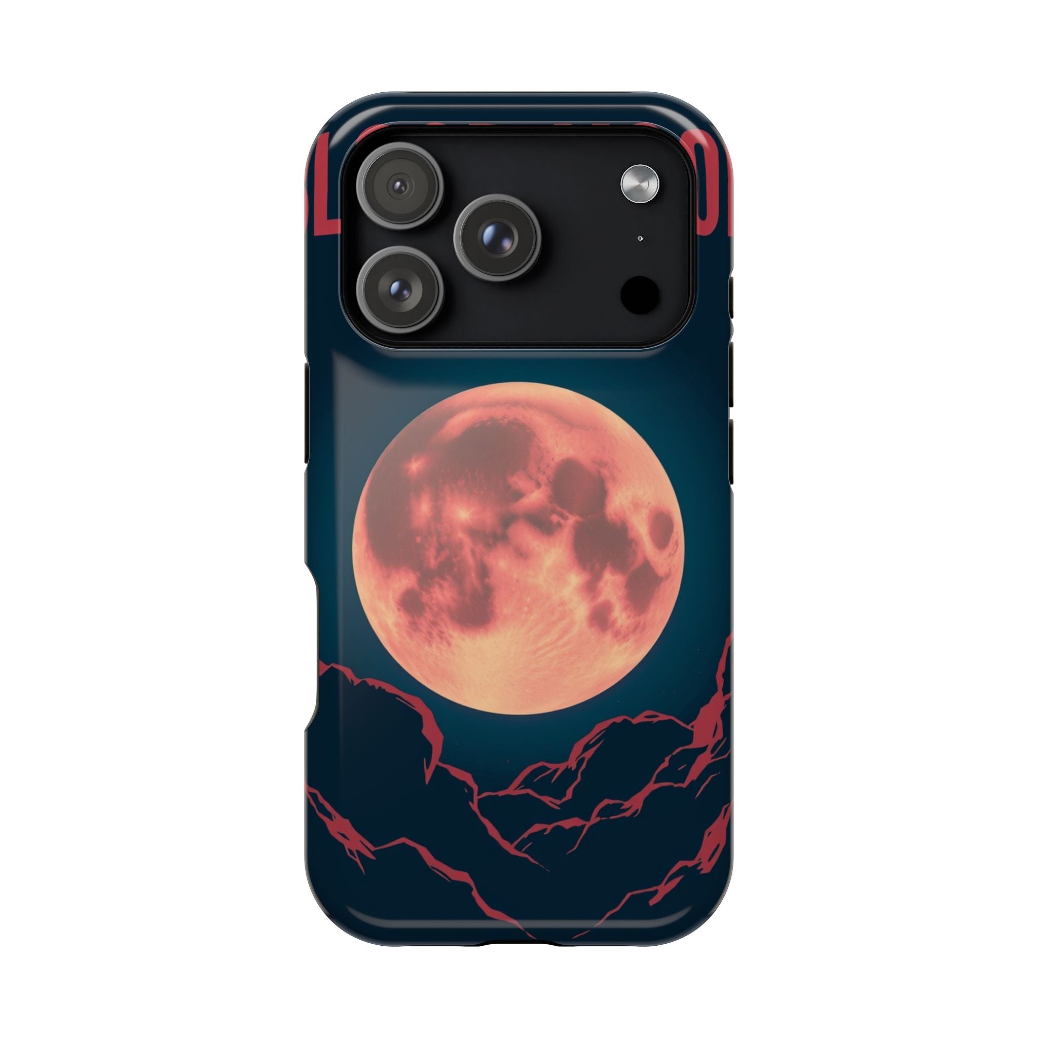 iPhone Blood Moon Rise Vintage Retro Poster Slim Everyday Designer Case · iPhone