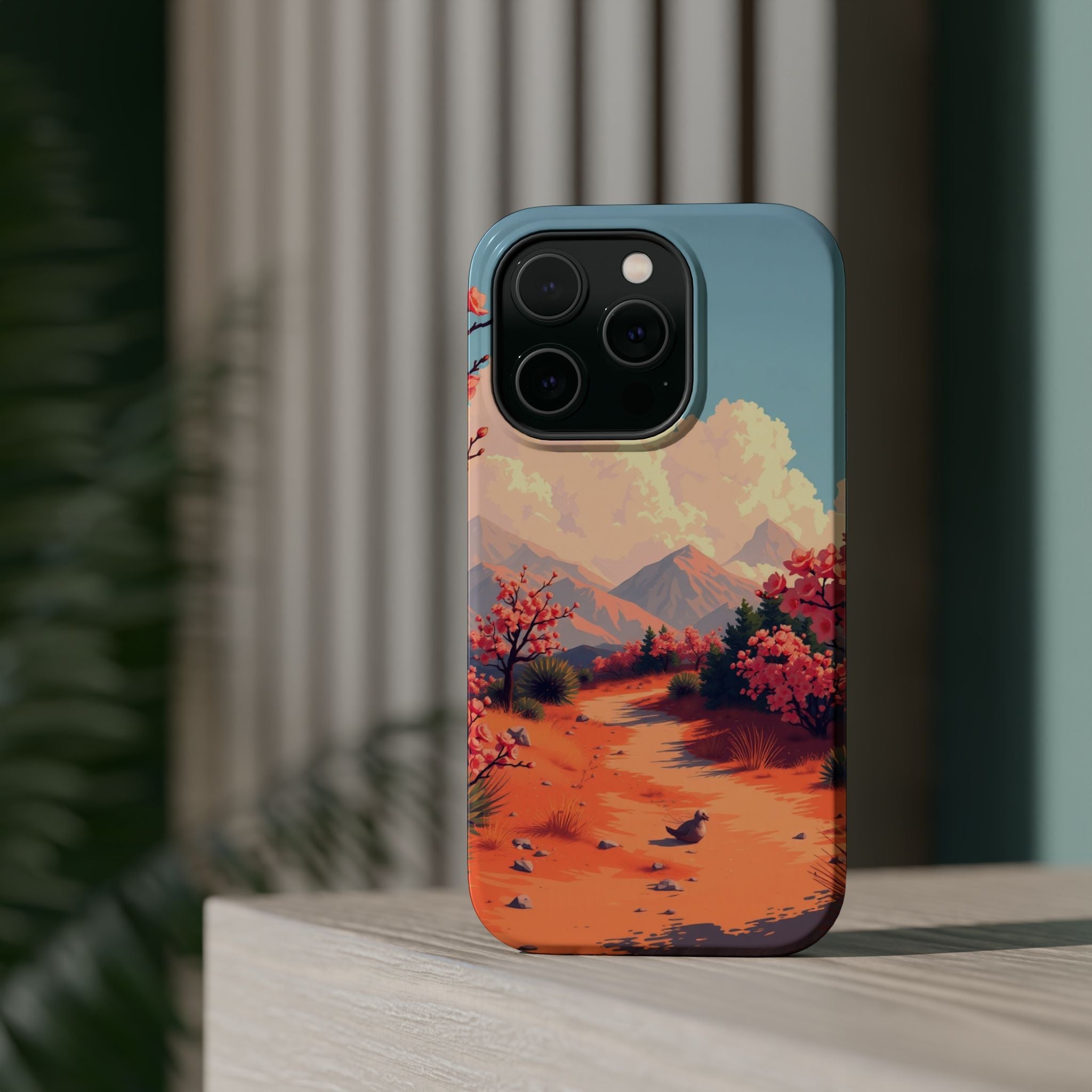 iPhone Burnt Orange And Sand Blossom Trail Slim iPhone Everyday · iPhone Case