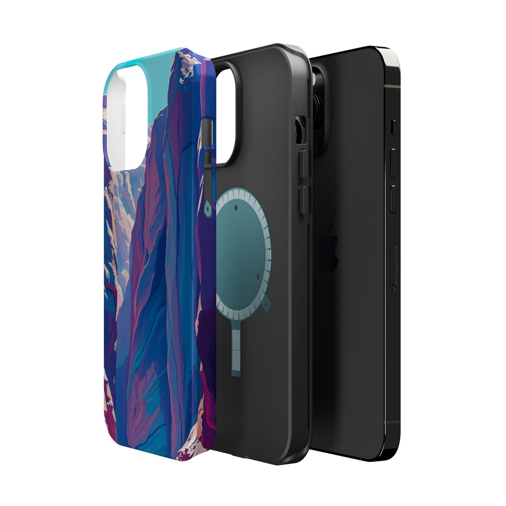 iPhone Cyan And Magenta Canyon Wall Slim Everyday Designer Case · iPhone Case