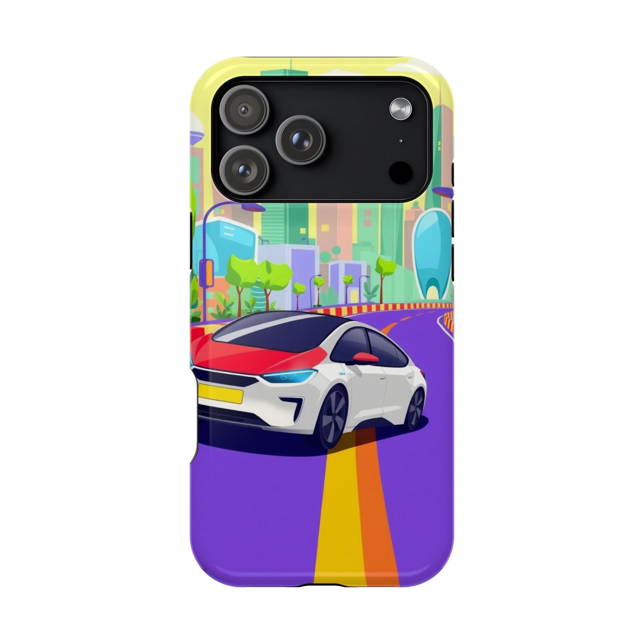 iPhone Electric Car Future Kids Fun Phone Case Gift Slim Snap Case · iPhone Case