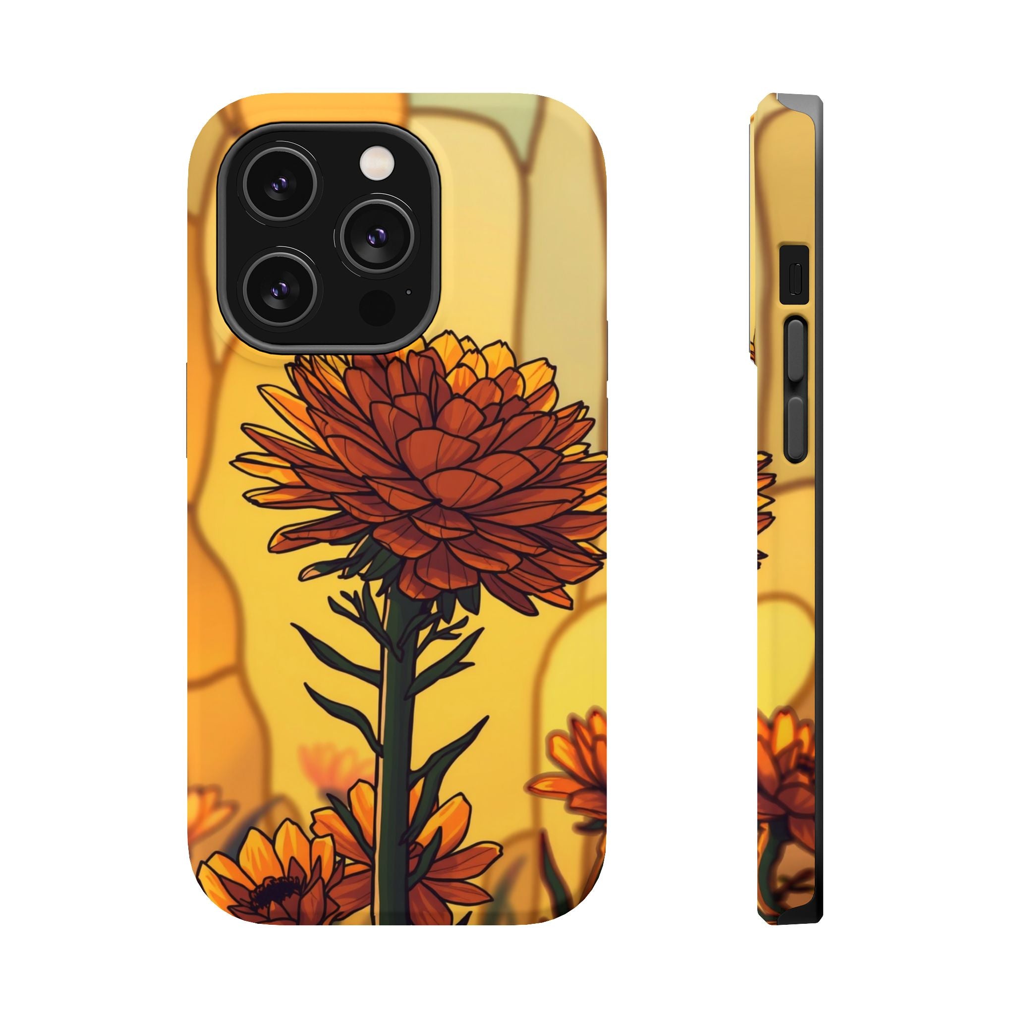 iPhone Sunset Amber And Peach Ranunculus Stack Soft iPhone Finish · iPhone Case