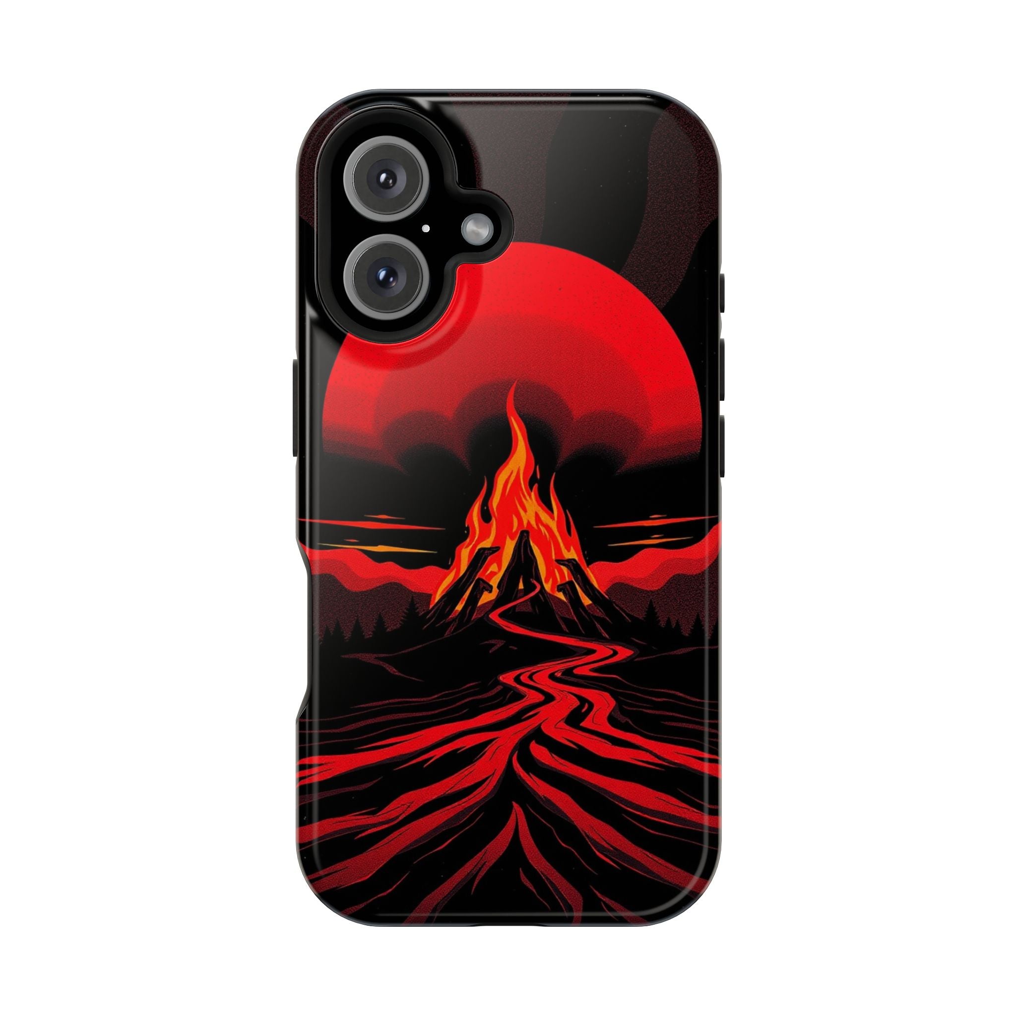 iPhone Black And Crimson Wildfire Glow Slim Everyday Designer Case · iPhone Case