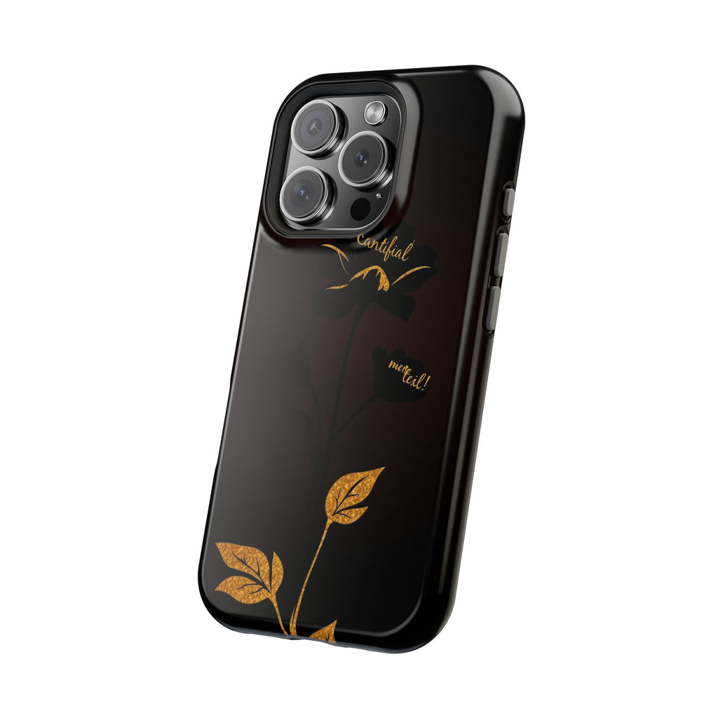 iPhone Earthy Floral Silhouette Design Slim Everyday Designer Case · iPhone Case