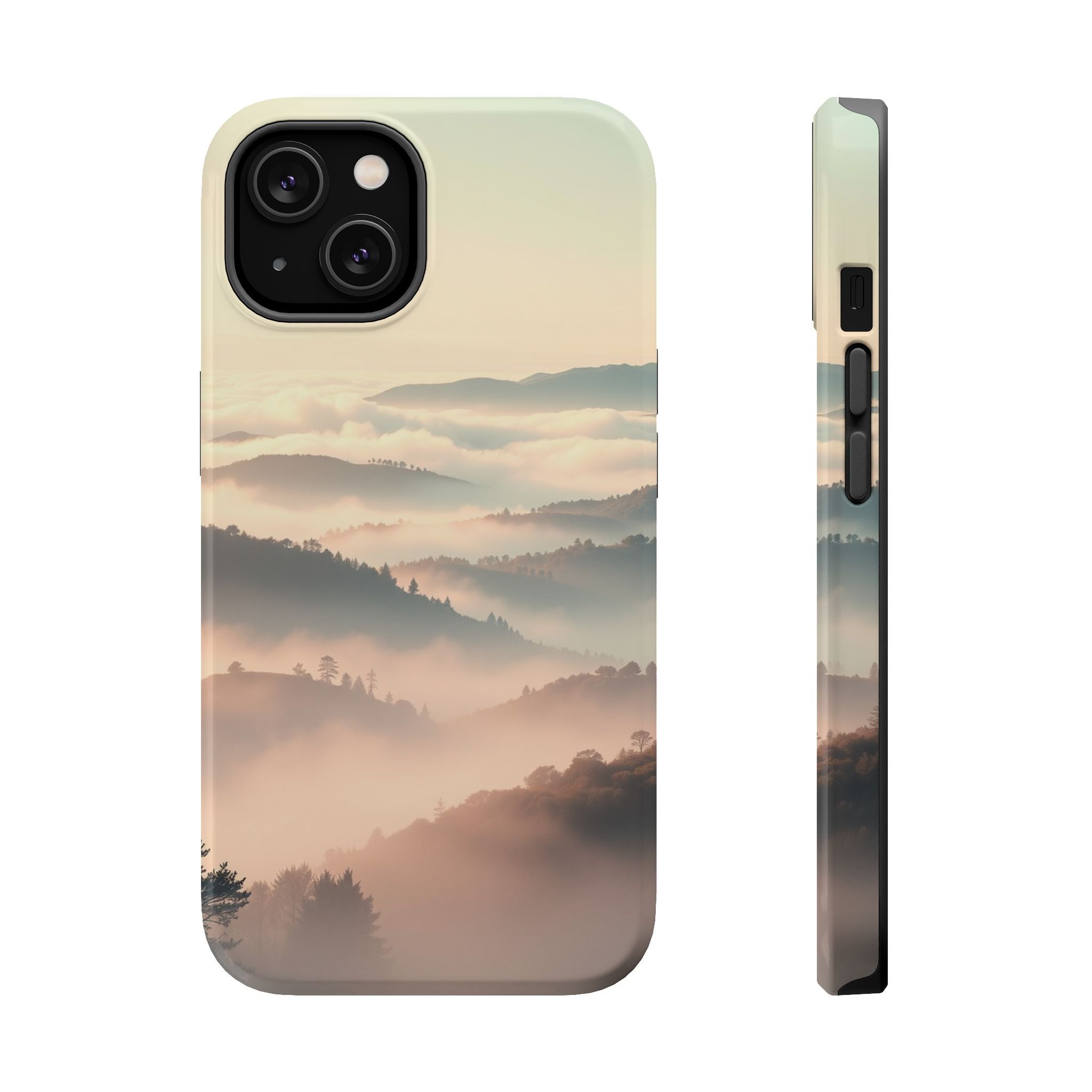 iPhone Mint And Blush Fog Rolling Over Hills Slim iPhone Everyday · iPhone Case