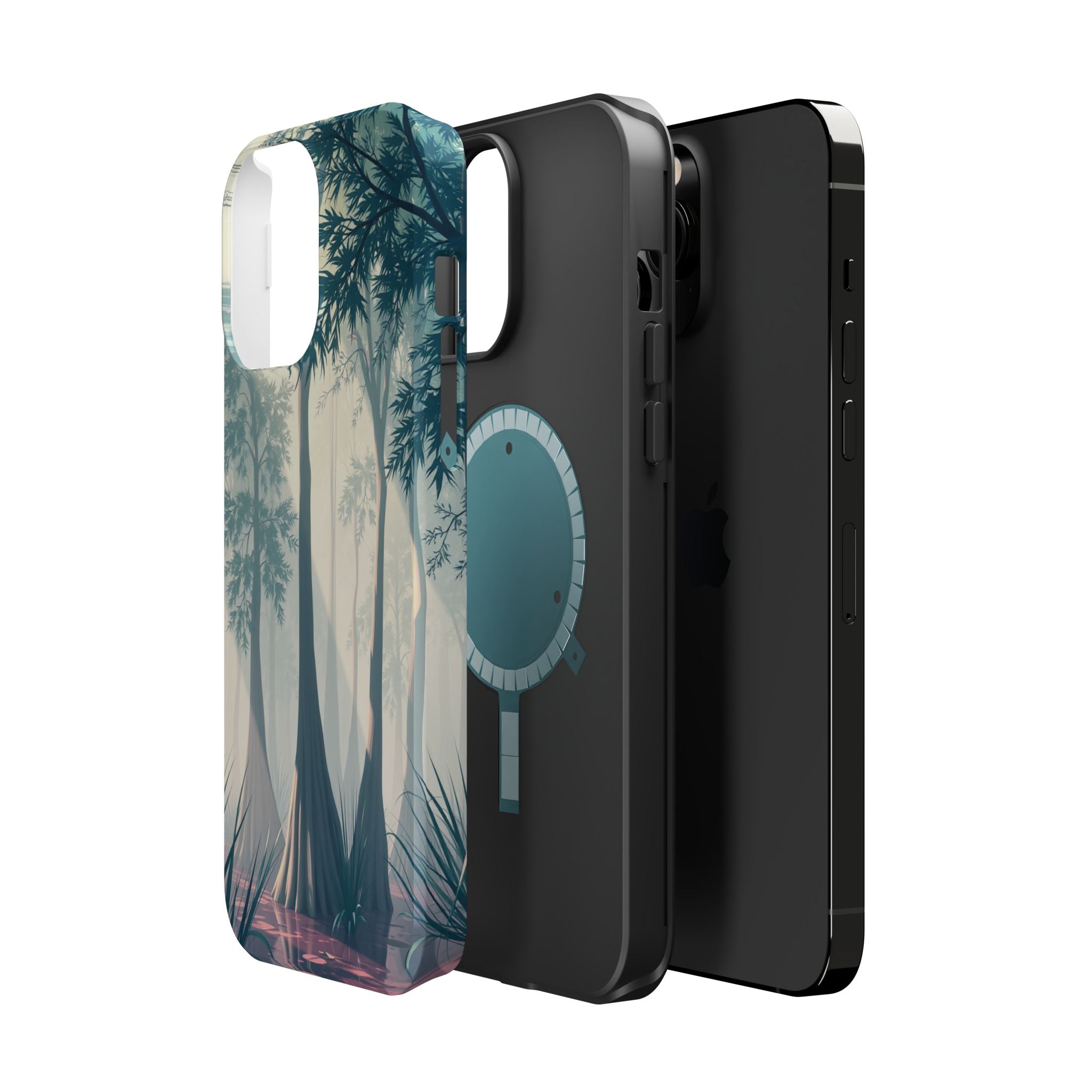 iPhone Mint And Blush Cypress Swamp Slim Everyday Designer Case · iPhone Case