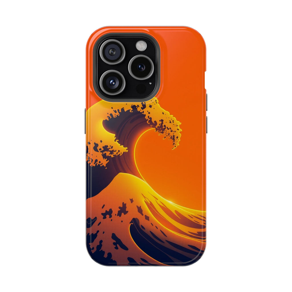 iPhone Mustard And Rust Holographic Wave Slim Everyday iPhone Designer · iPhone