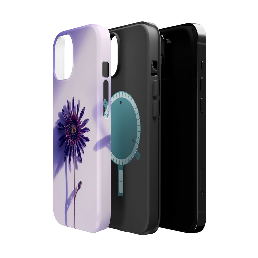 iPhone Indigo And Violet Dried Flower Flat Lay Soft iPhone Finish · iPhone Case