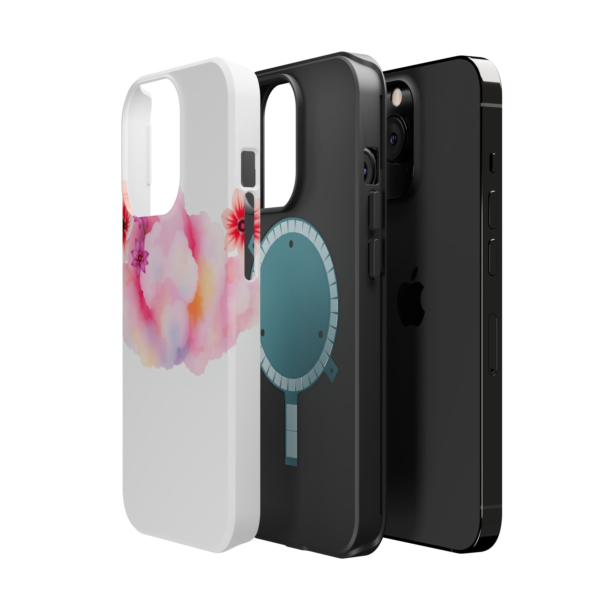 iPhone Pastel Floral Cloud Vibrant Watercolor Carry Case Slim Snap Case · iPhone