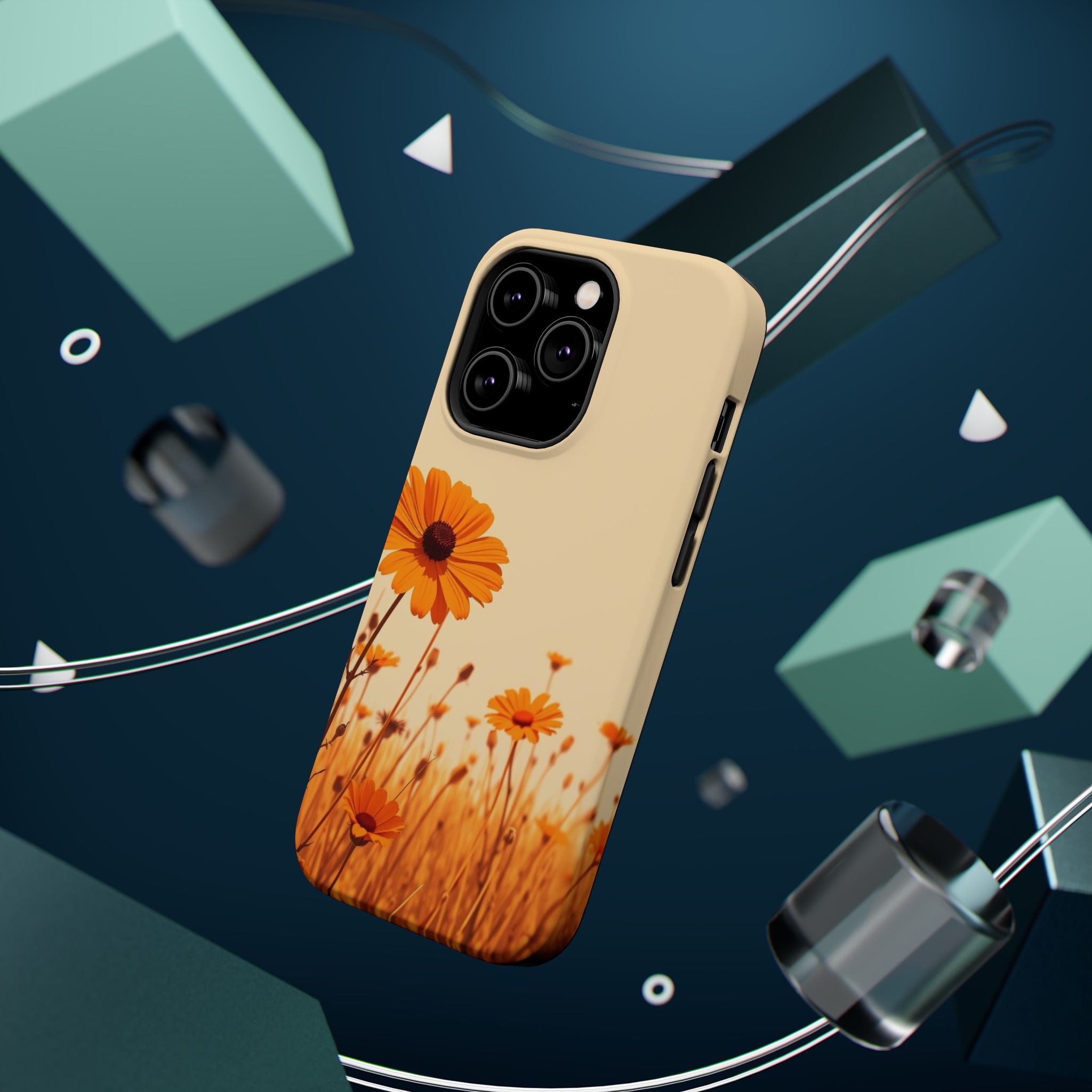 iPhone Wildflower Field Minimalist Line Art Slim Everyday Designer Case · iPhone