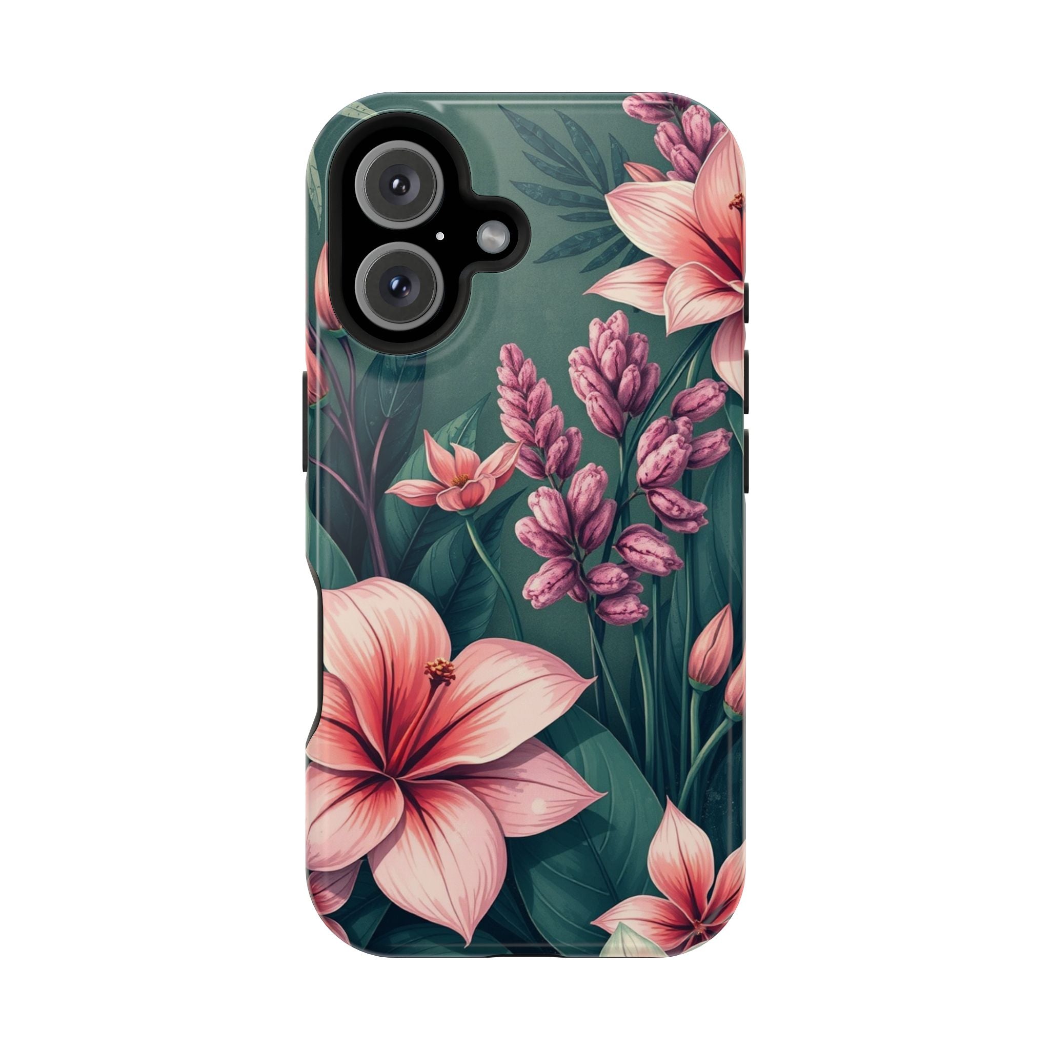 iPhone Mint And Blush Jungle Floral Slim Everyday Designer Case · iPhone Case