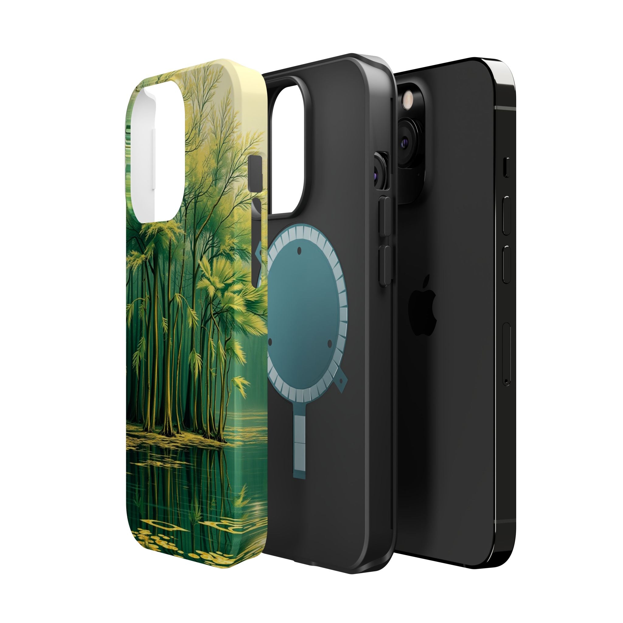 iPhone Serene Cypress Swamp Design Bold Modern Everyday Snap Case · iPhone Case