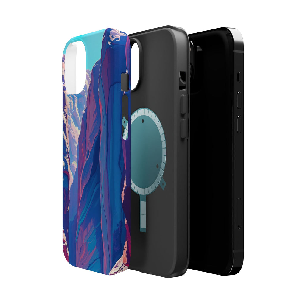 iPhone Cyan And Magenta Canyon Wall Slim Everyday Designer Case · iPhone Case