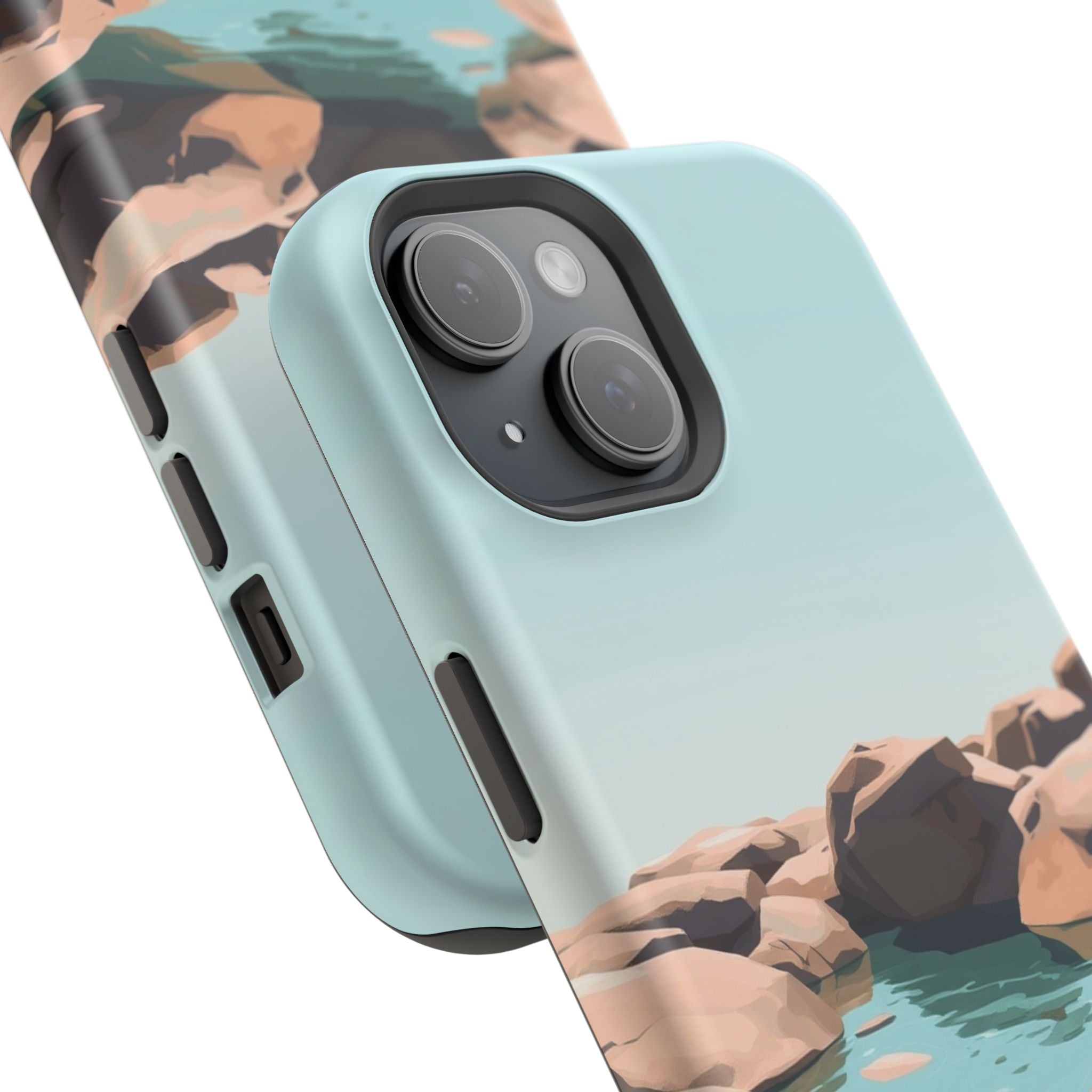 iPhone Tidal Pool Oil Painting Impressionist Slim iPhone Everyday · iPhone Case