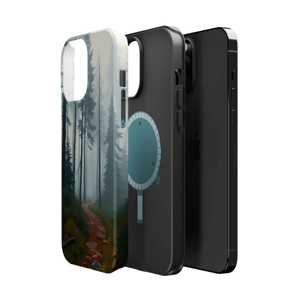 iPhone Serene Misty Forest Path Design Slim Everyday Designer Case · iPhone Case