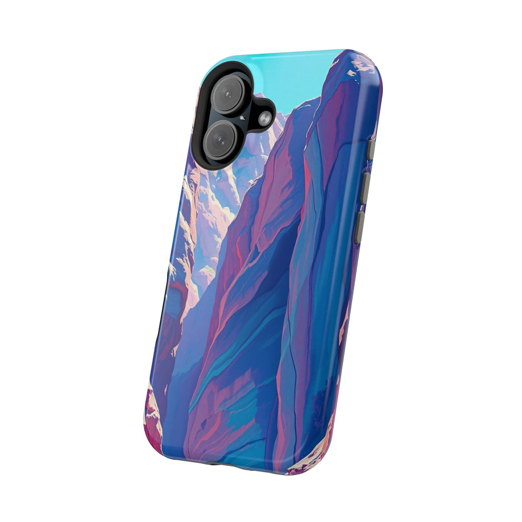 iPhone Cyan And Magenta Canyon Wall Slim Everyday Designer Case · iPhone Case