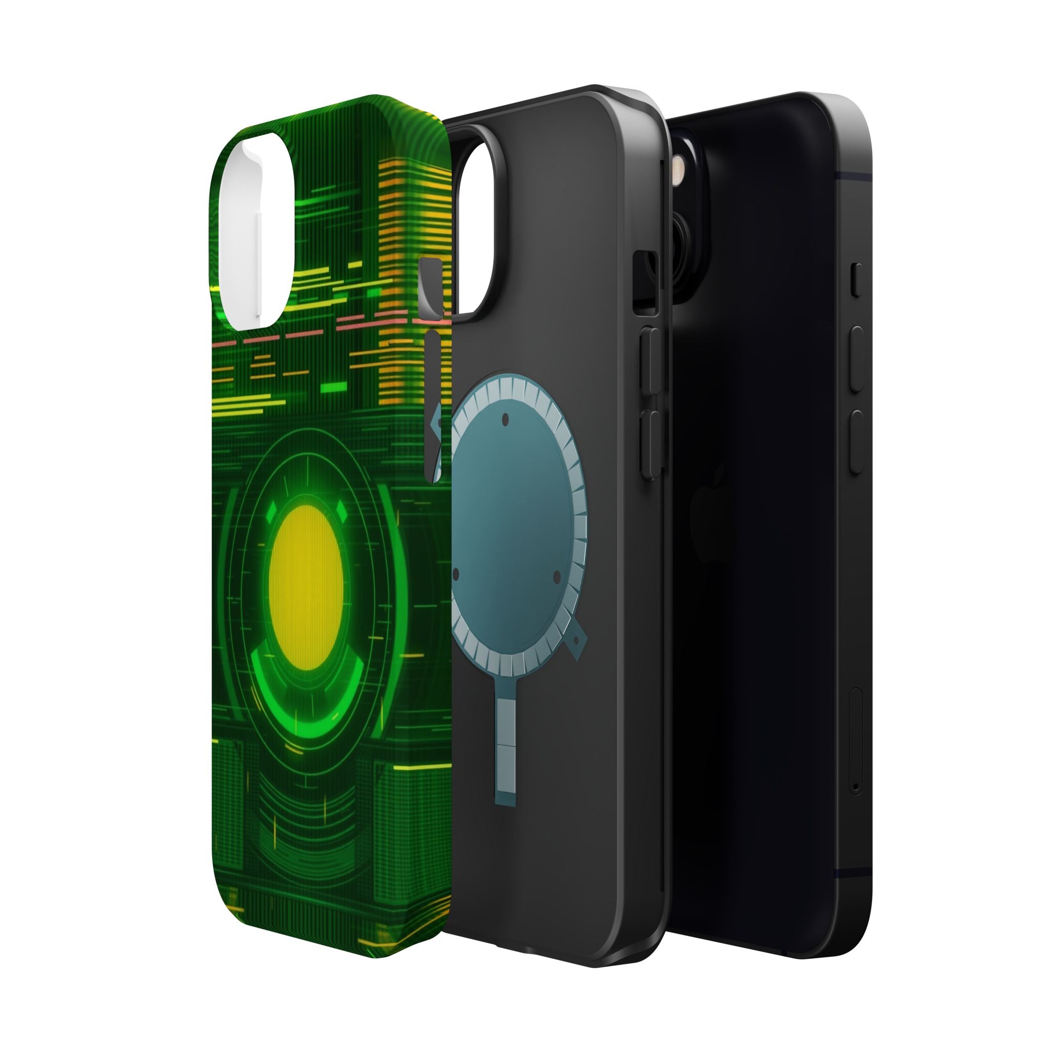 iPhone Emerald Green And Gold VHS Static Slim Everyday Designer Case · iPhone Ca