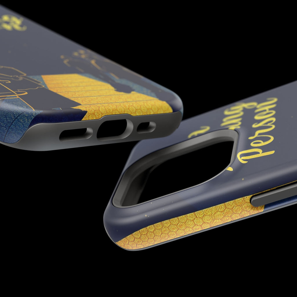 iPhone Midnight Blue And Silver Not a Morning Person Slim Snap Case · iPhone Cas