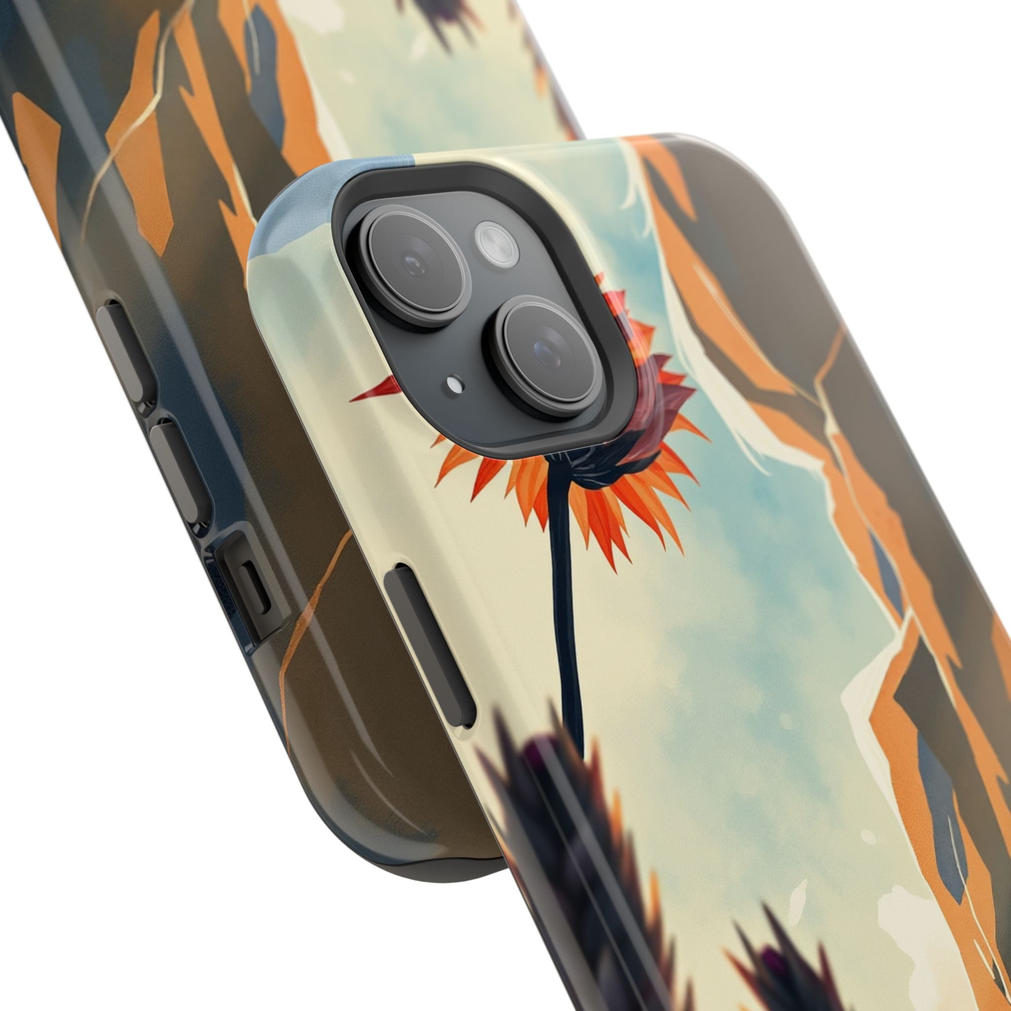iPhone Bud Burst Vibrant Watercolor Artistic Everyday Cas Slim Snap Case · iPhon