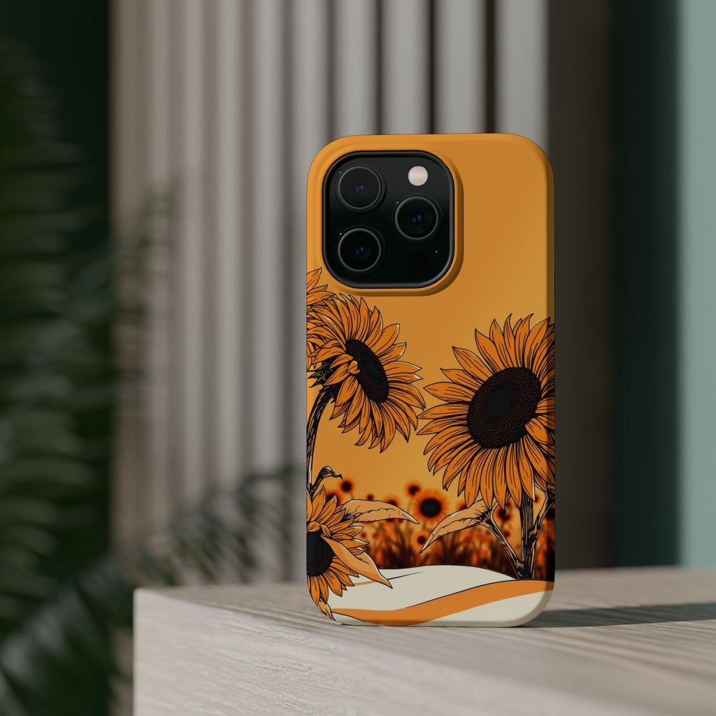iPhone Burnt Orange And Sand Sunflower Pop Slim iPhone Everyday · iPhone Case