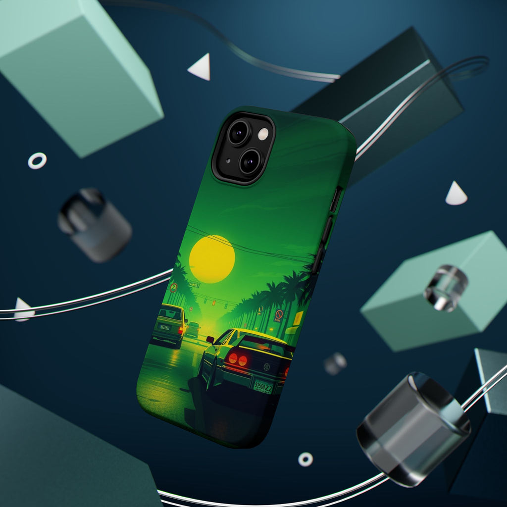 iPhone Dreamy Sunset Drive 80s Design Slim Everyday Designer Case · iPhone Case