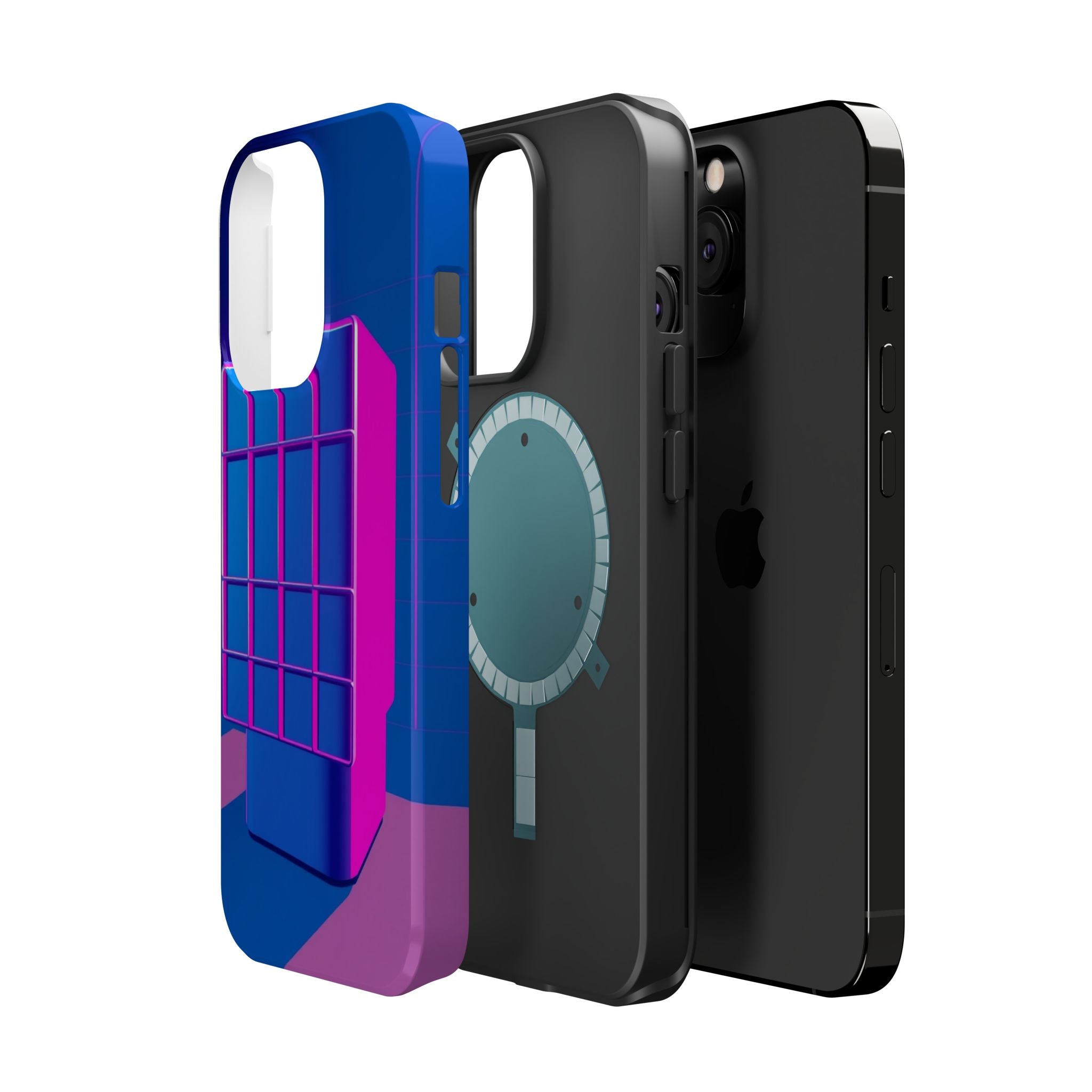 iPhone Earthy 80s Grid Synthwave Design Slim Everyday Designer Case · iPhone Cas