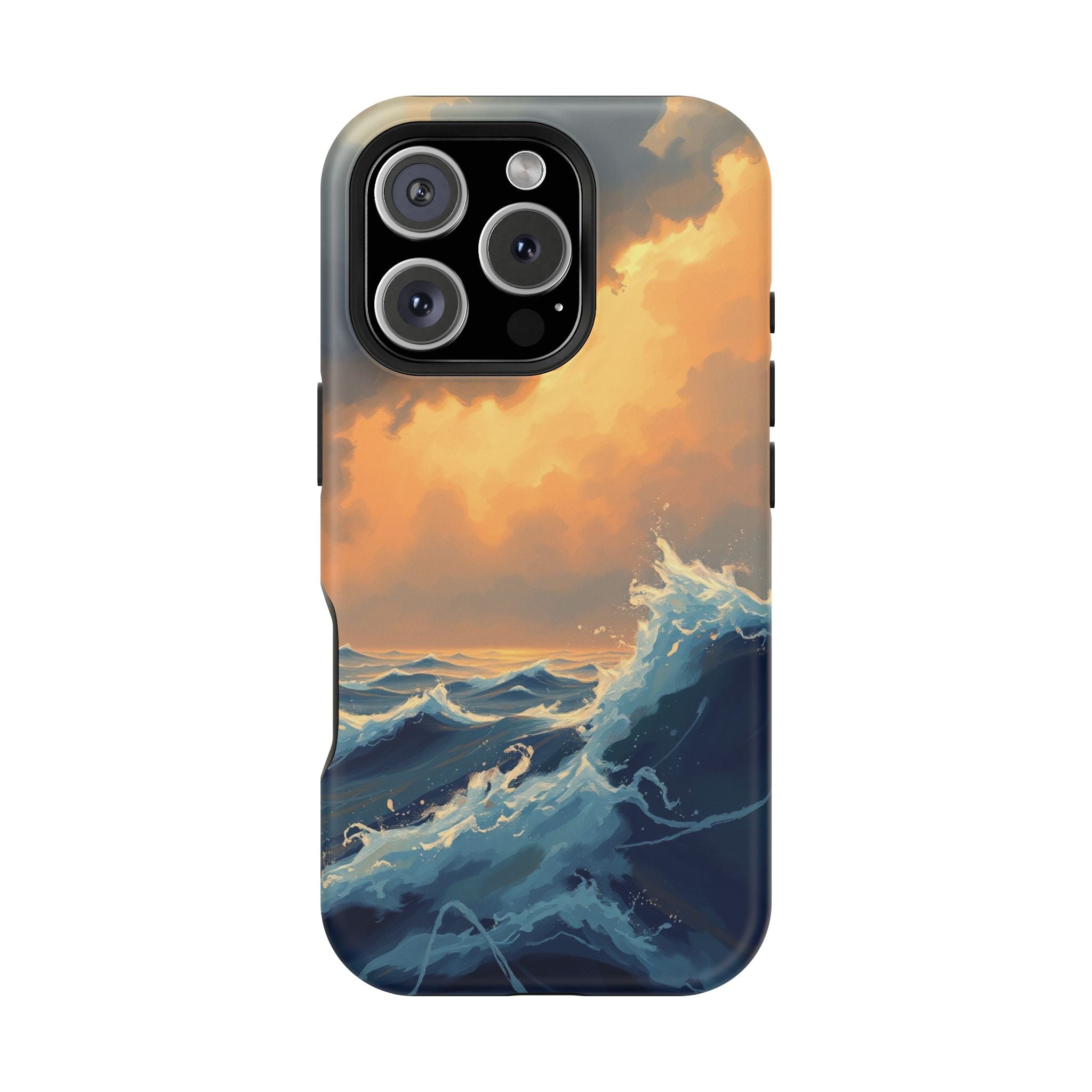 iPhone Sunset Amber And Peach Storm at Sea Slim iPhone Everyday · iPhone Case