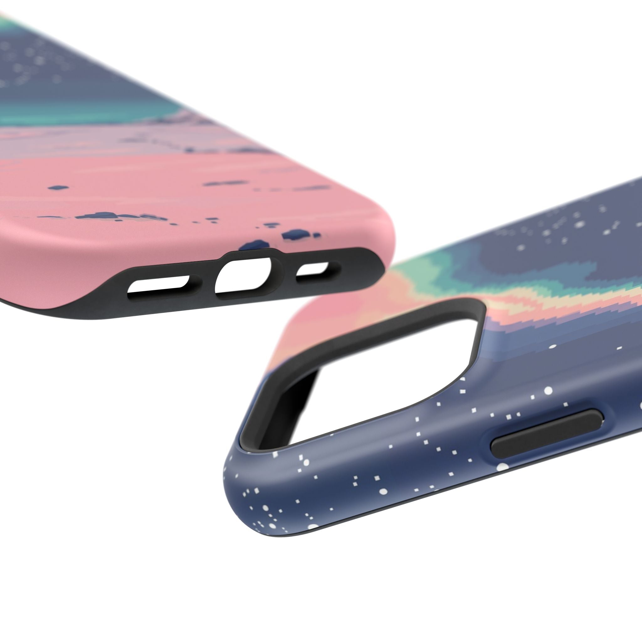 iPhone Mint And Blush Northern Lights Slim Everyday Designer Case · iPhone Case