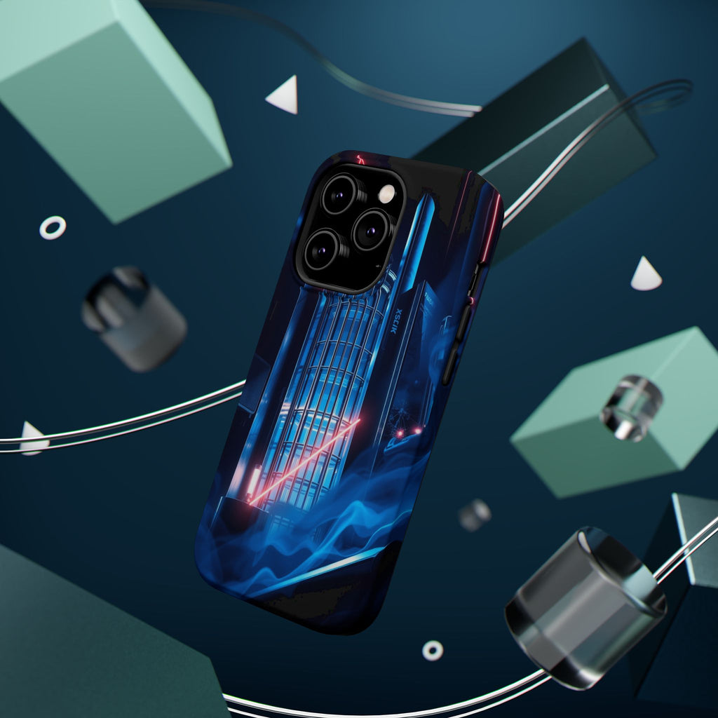 iPhone Midnight Blue And Silver Bauhaus Composition Slim Snap Case · iPhone Case