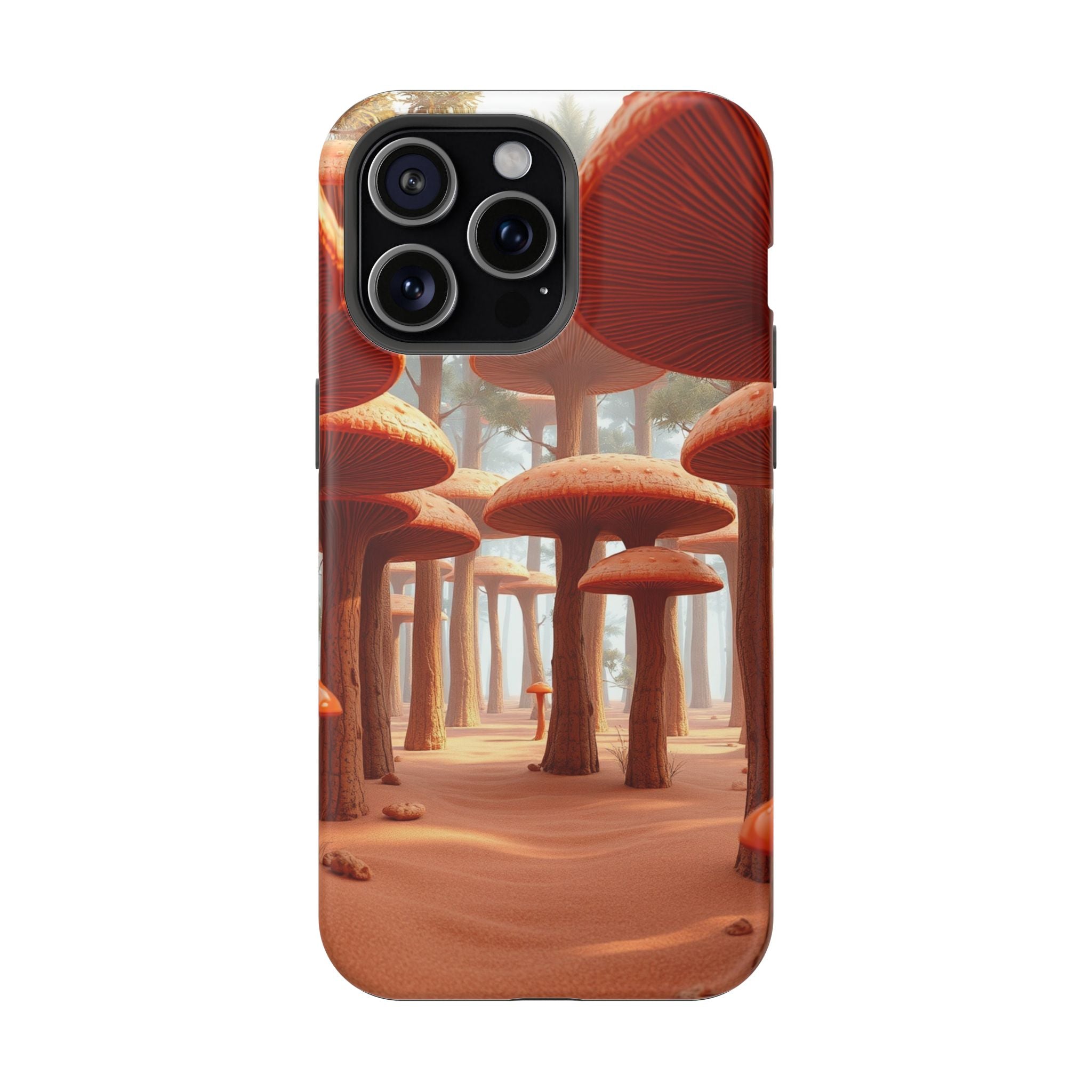iPhone Mushroom Forest 3D Digital Bold Modern Everyday Snap Case · iPhone Case
