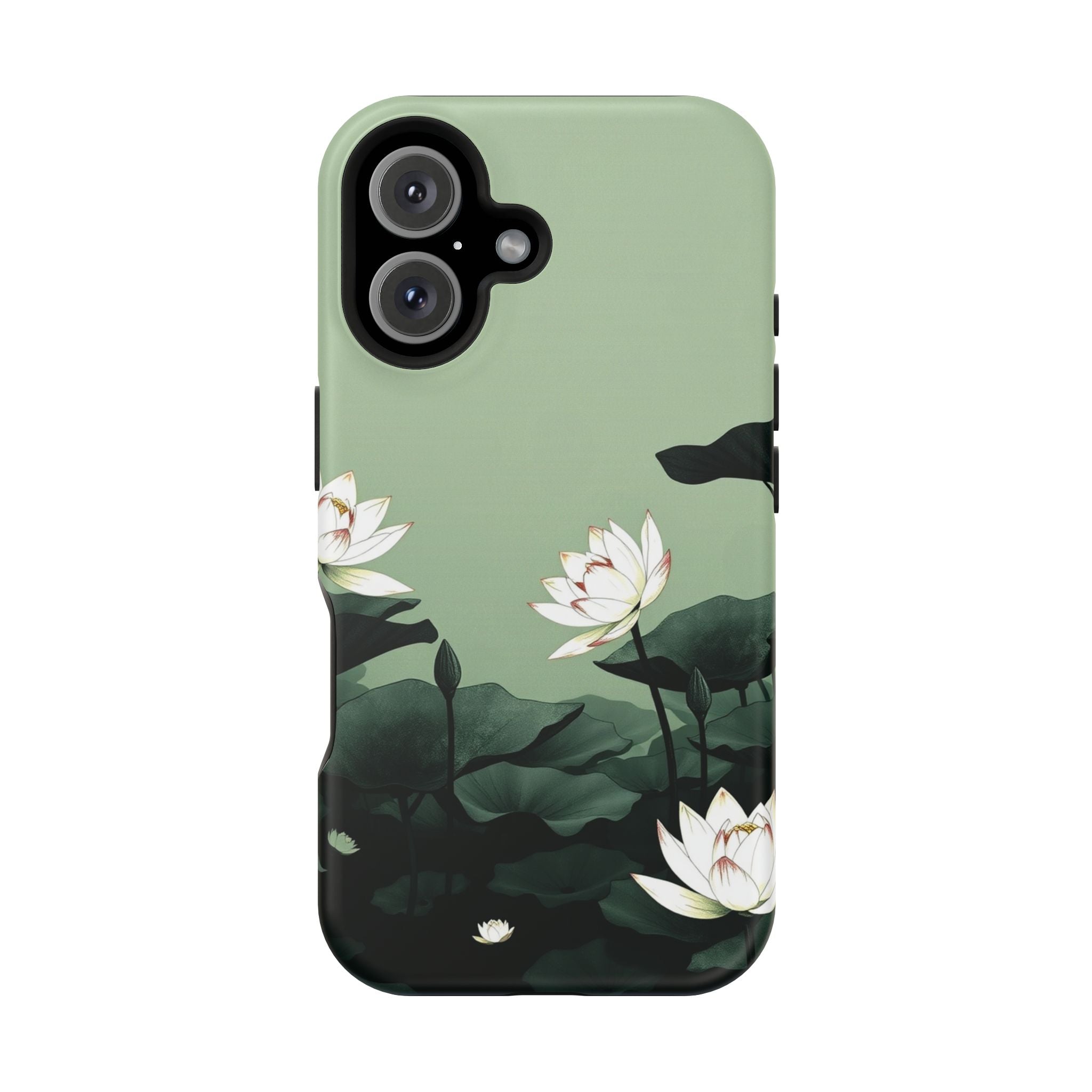 iPhone Sage And Ivory Lotus Pond Bold Modern Everyday Snap Case · iPhone Case