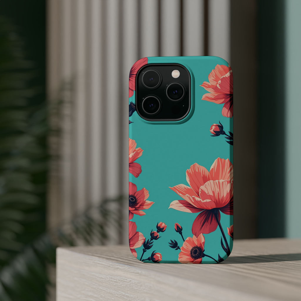 iPhone Floral Ink Wash Electric Art Slim Everyday Designer Case · iPhone Case
