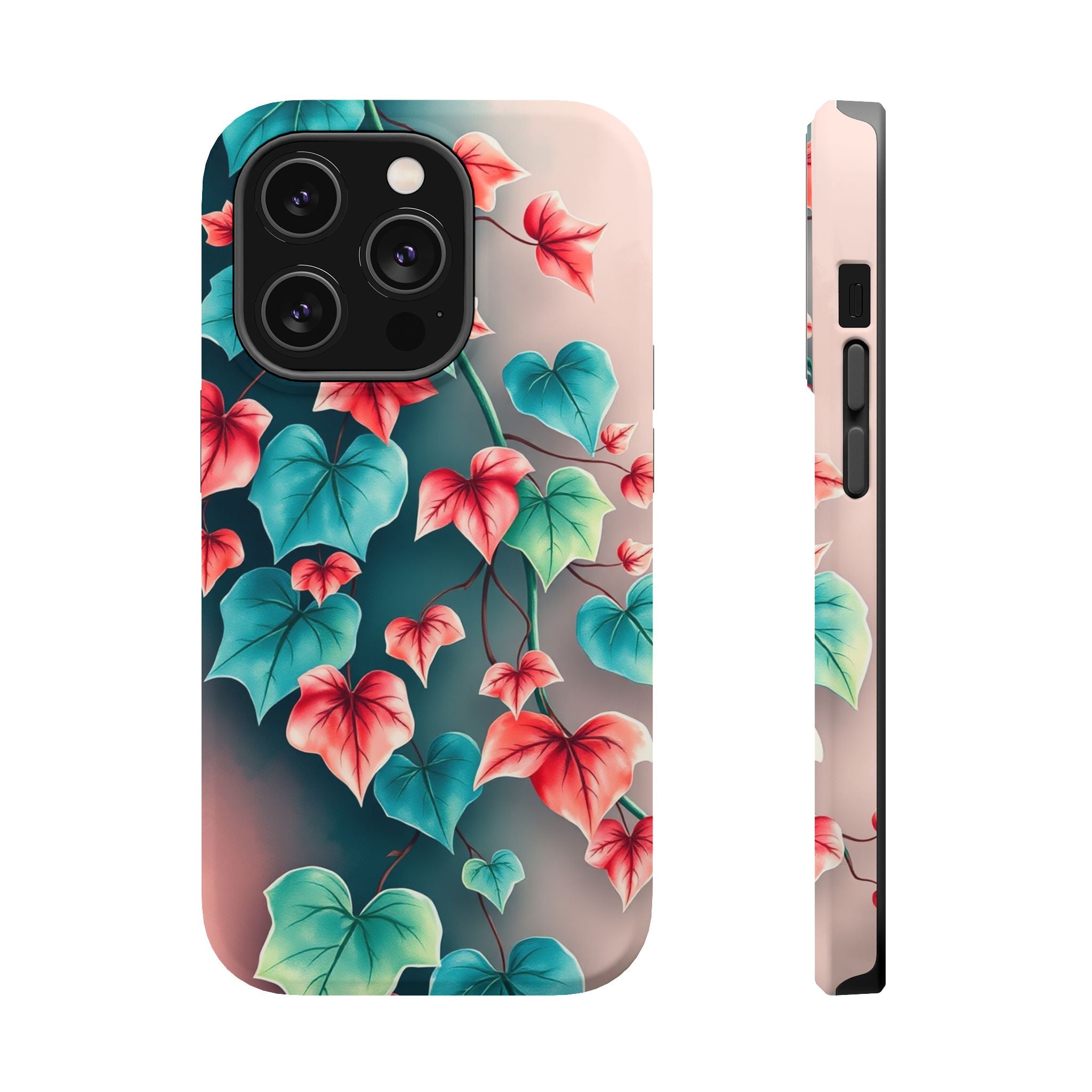 iPhone Art Nouveau Vine Teal And Coral Slim Snap Case · iPhone Case