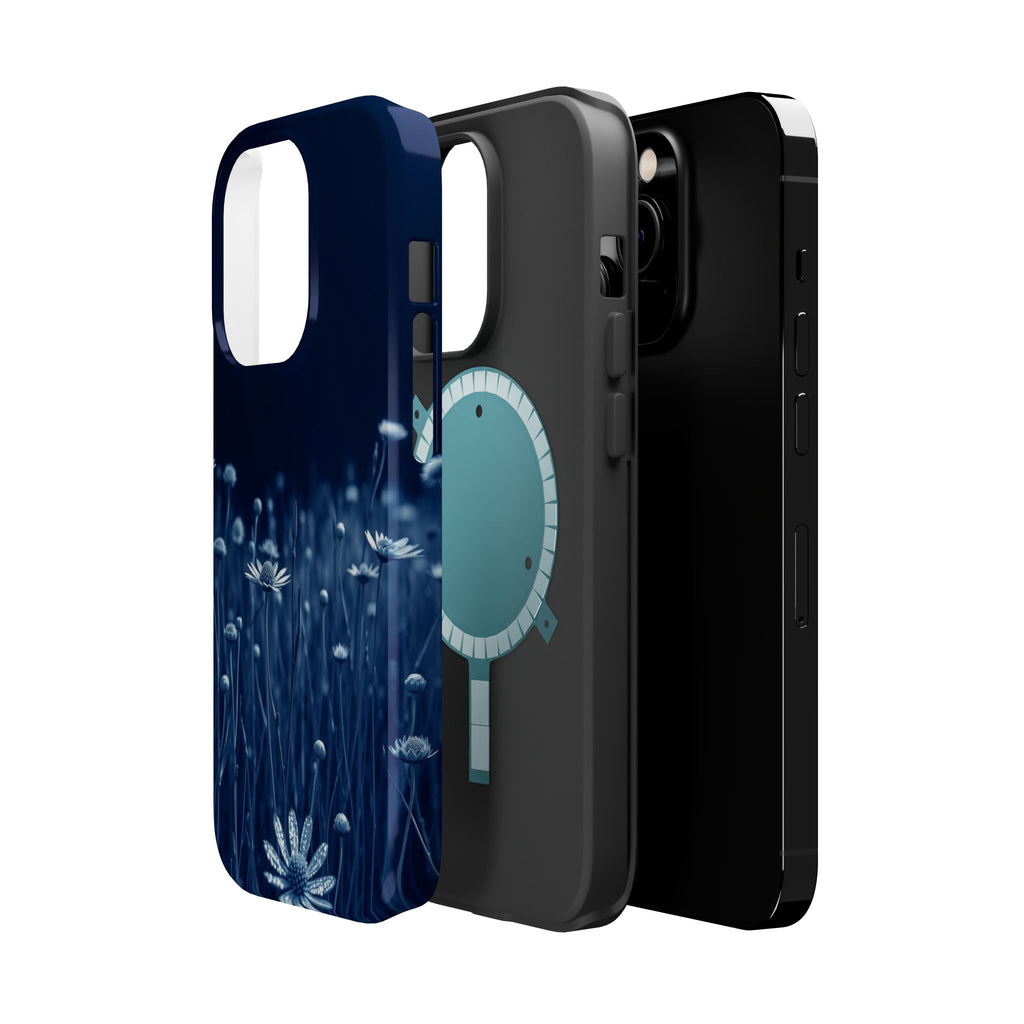 iPhone Midnight Blue And Silver Wildflower Field Clean iPhone Minimal · iPhone C