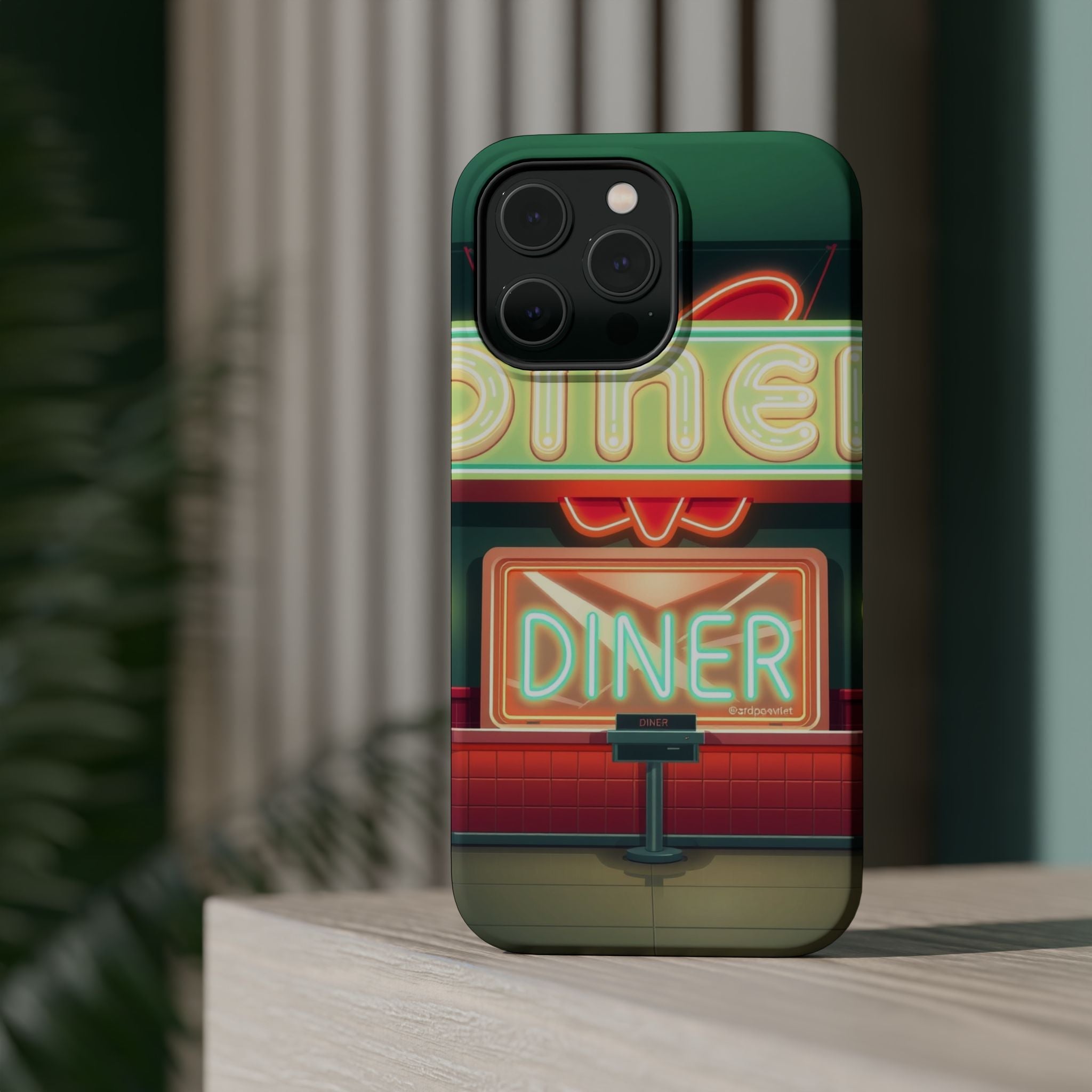 iPhone Neon Diner Sign Mystic Art Bold Modern Everyday Snap Case · iPhone Case