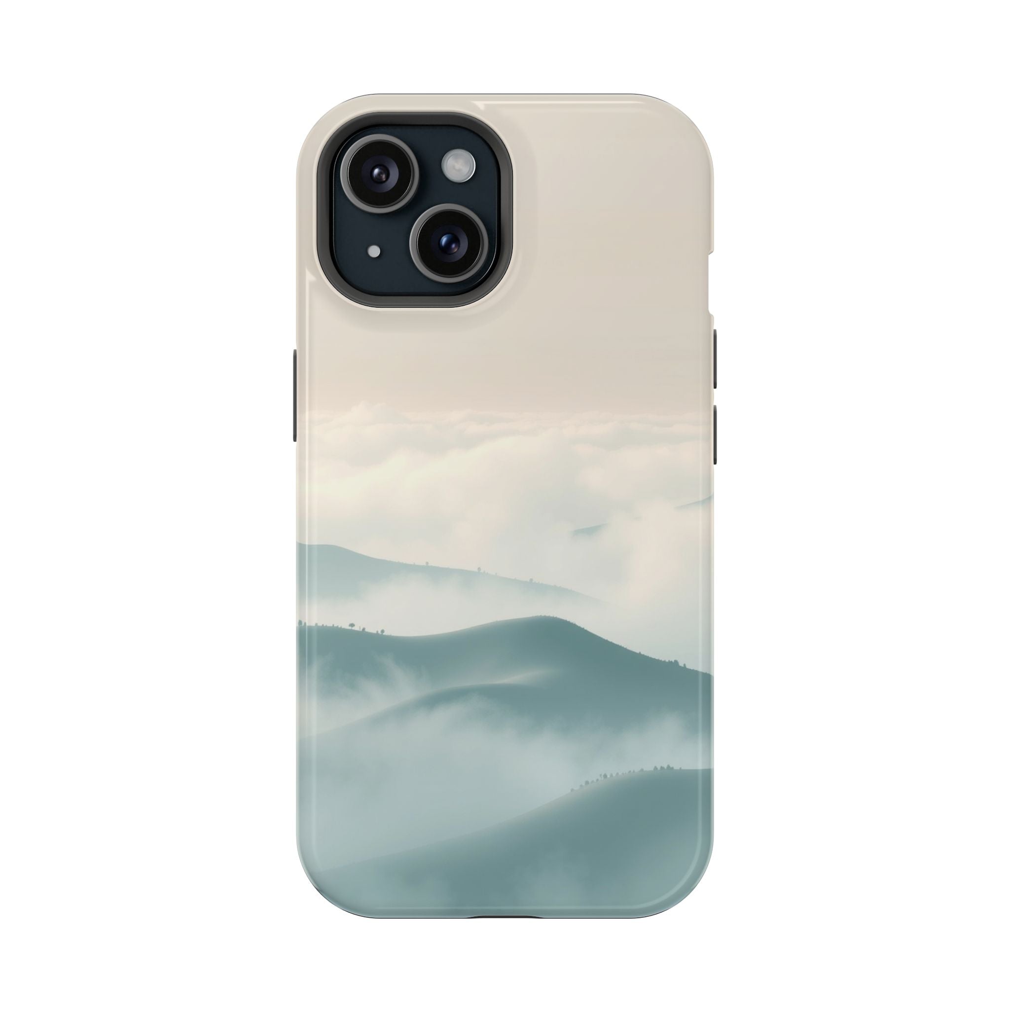 iPhone Fog Rolling Over Hills Abstract Geometric Clean iPhone Minimal · iPhone C