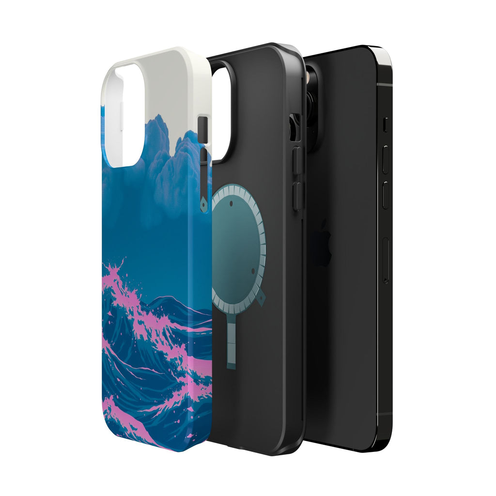 iPhone Storm at Sea Risograph Print Slim Everyday Designer Case · iPhone Case