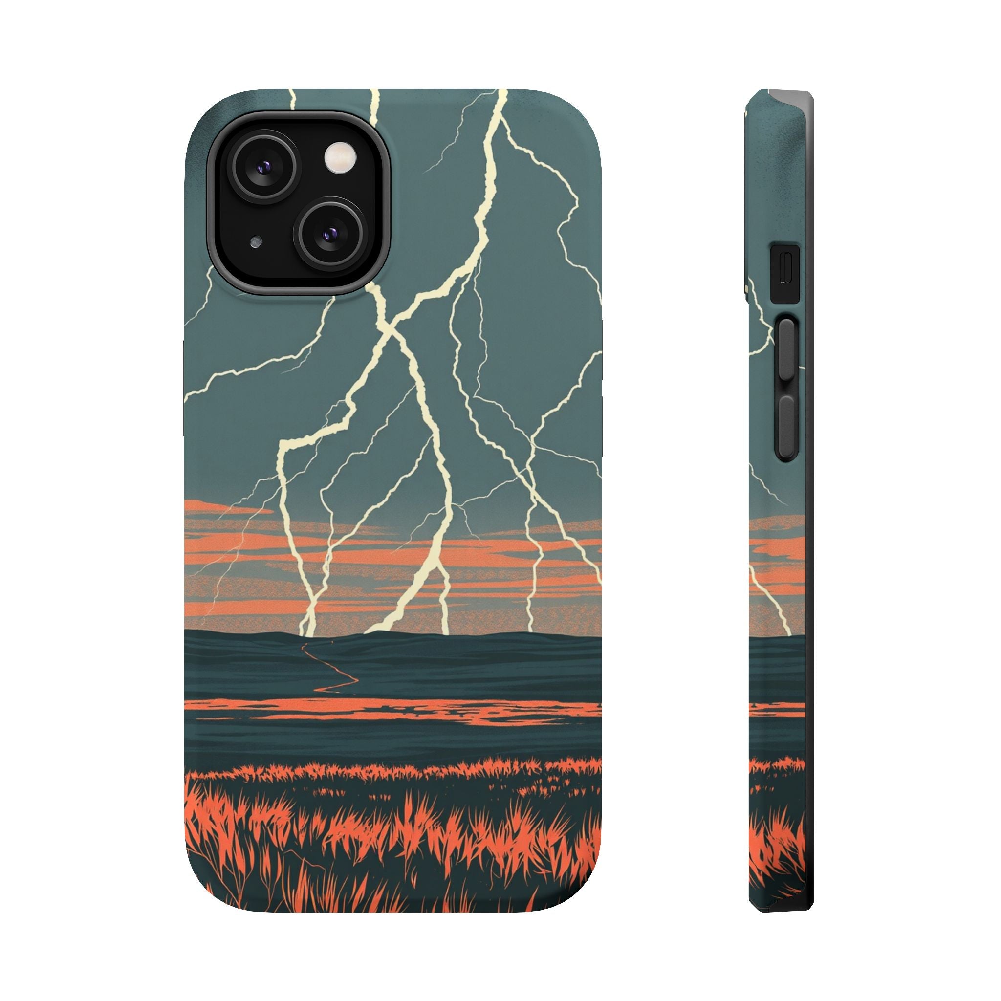 iPhone Prairie Lightning Risograph Print Slim Everyday iPhone Designer · iPhone