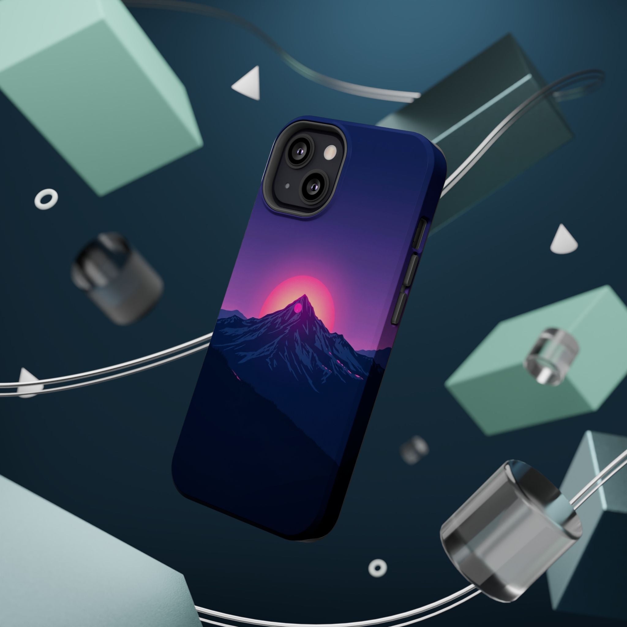 iPhone Mountain at Sunrise Electric Art Slim Everyday iPhone 15 · iPhone Case