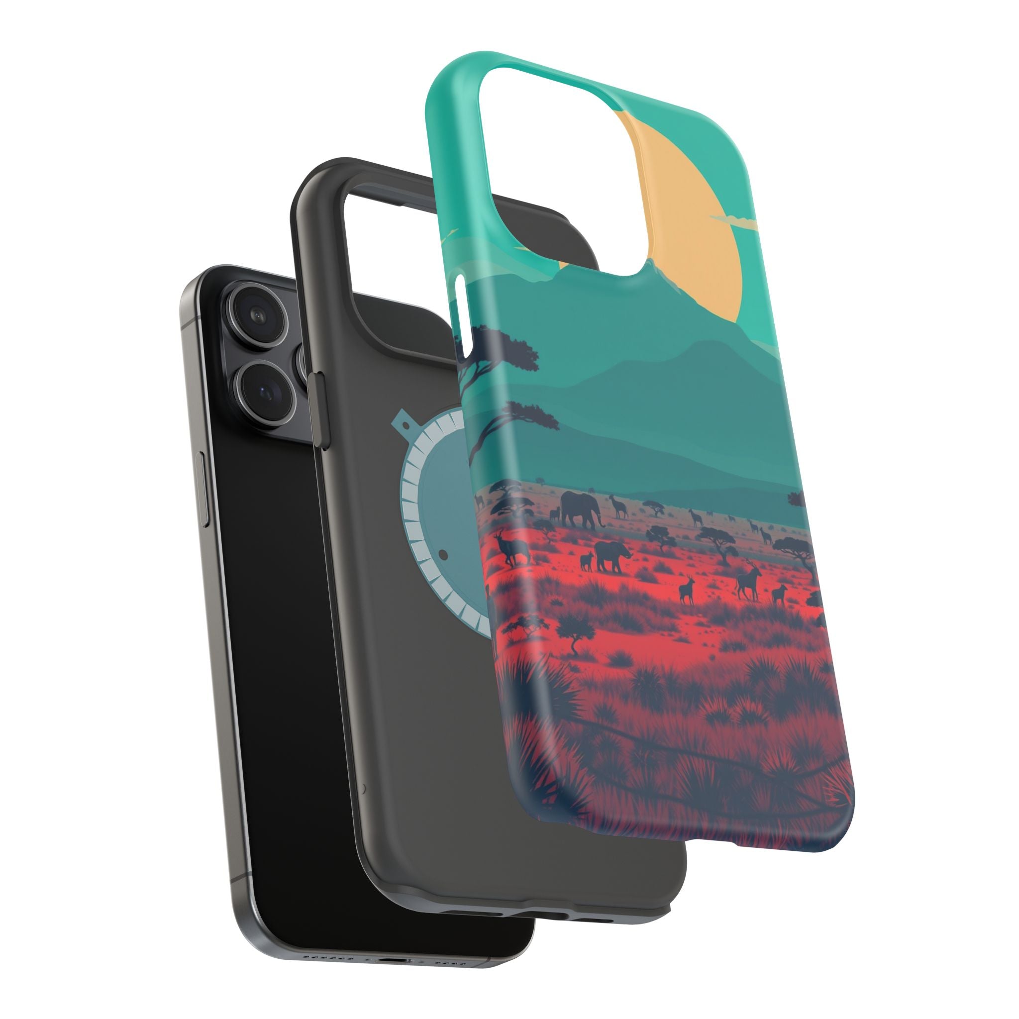 iPhone Savanna Horizon Vintage Retro Poster Slim iPhone Everyday · iPhone Case